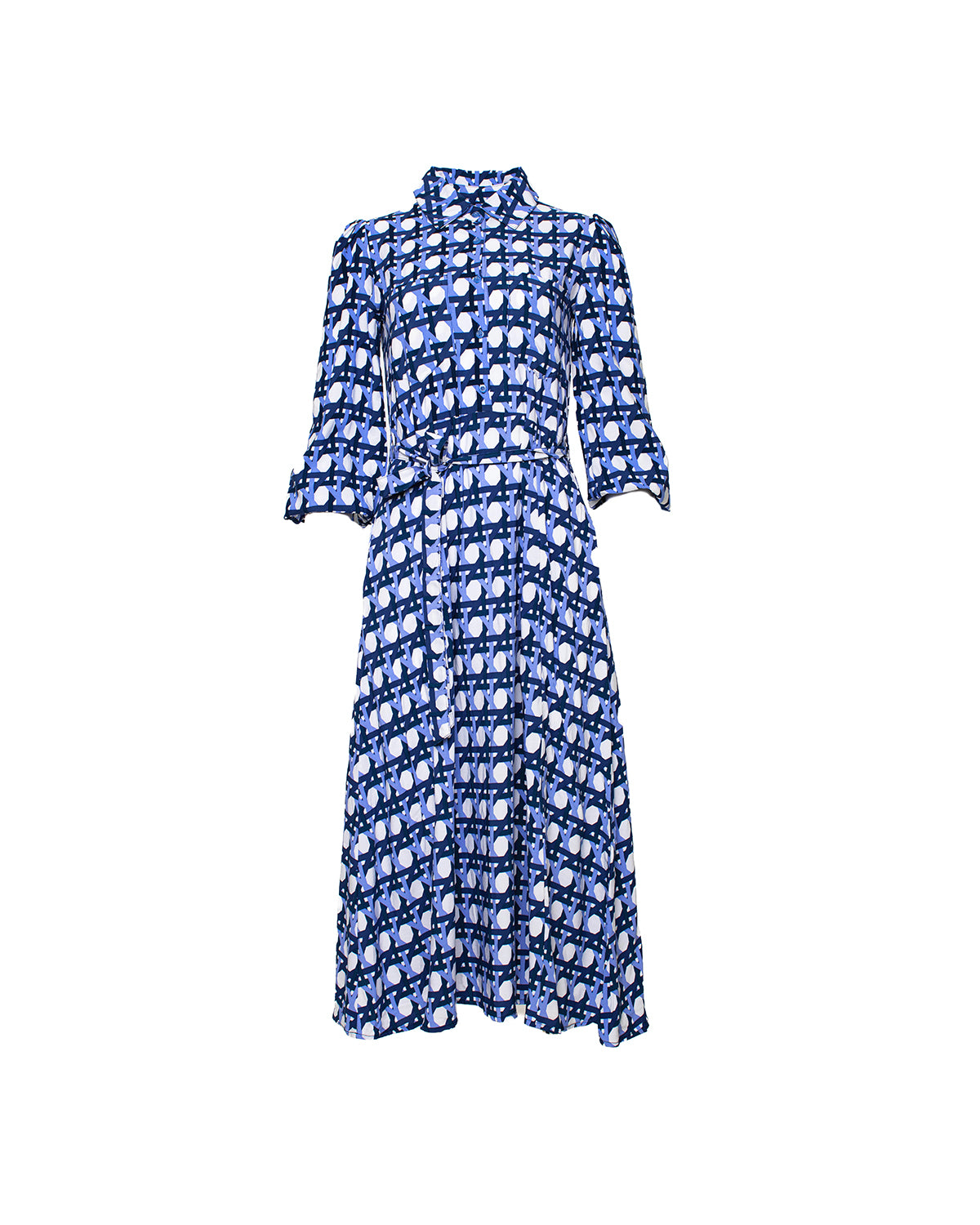 Simone Shirt Dress - Iris Basketweave
