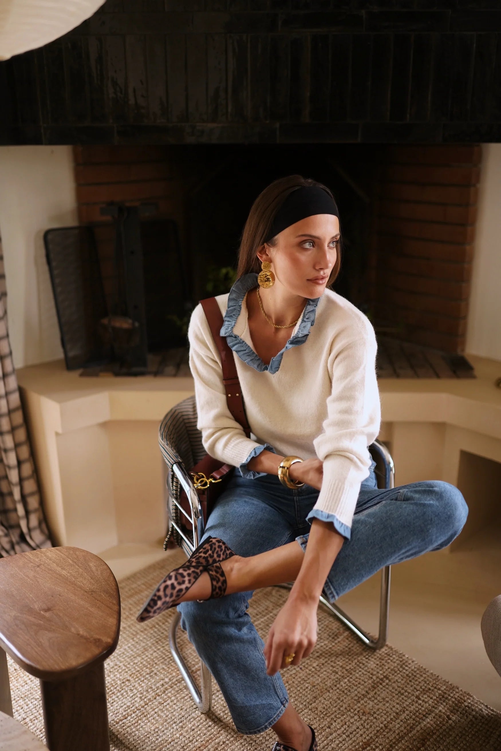 Noemie Knit - Cream Denim