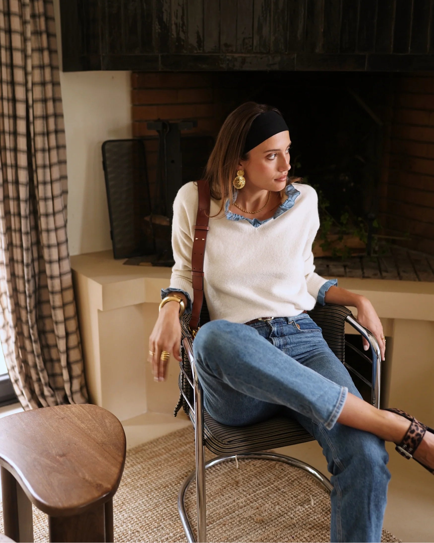 Noemie Knit - Cream Denim