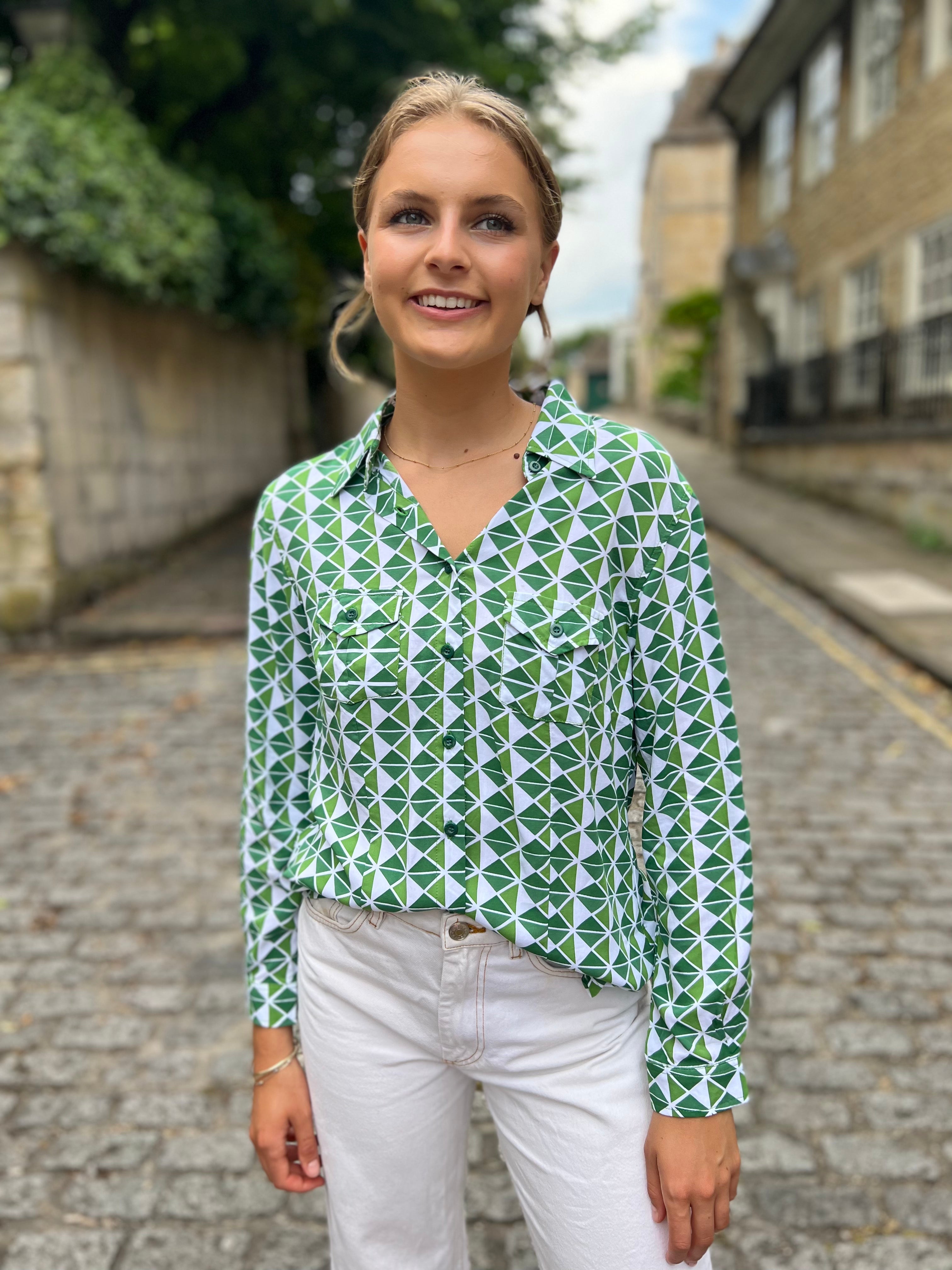 Firenze Shirt - Green Triangle