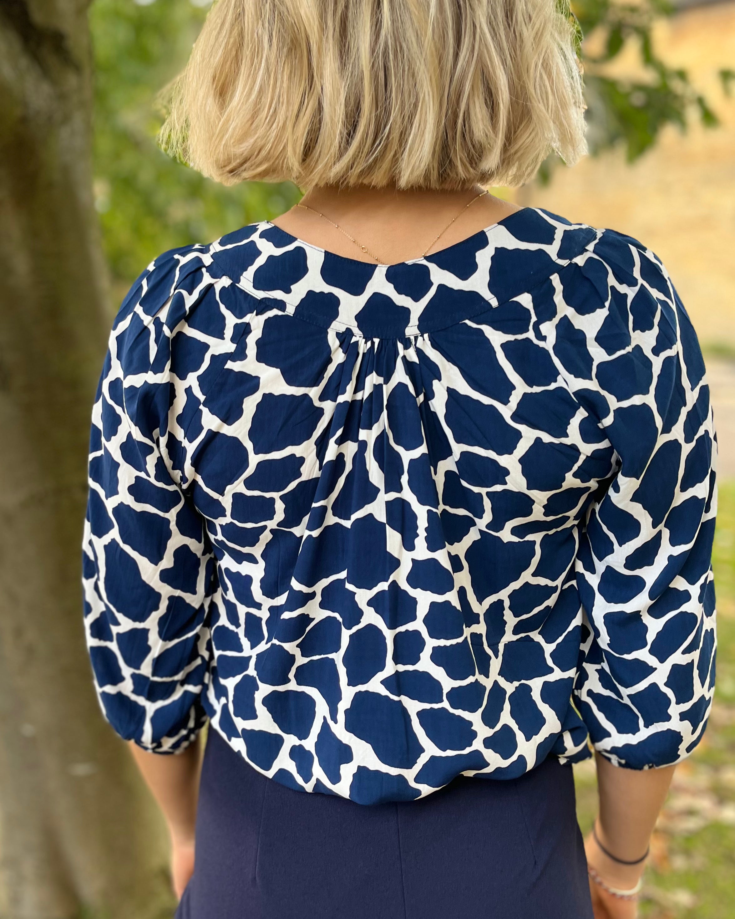 Pippa Top - Navy Giraffe