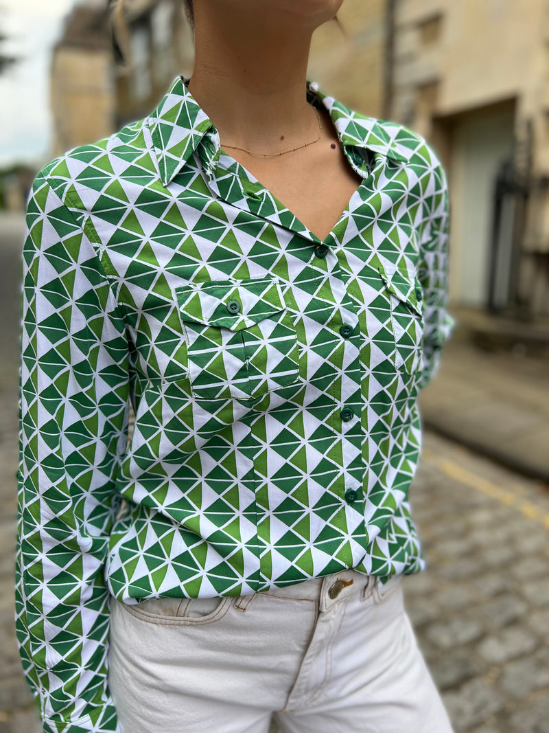 Firenze Shirt - Green Triangle