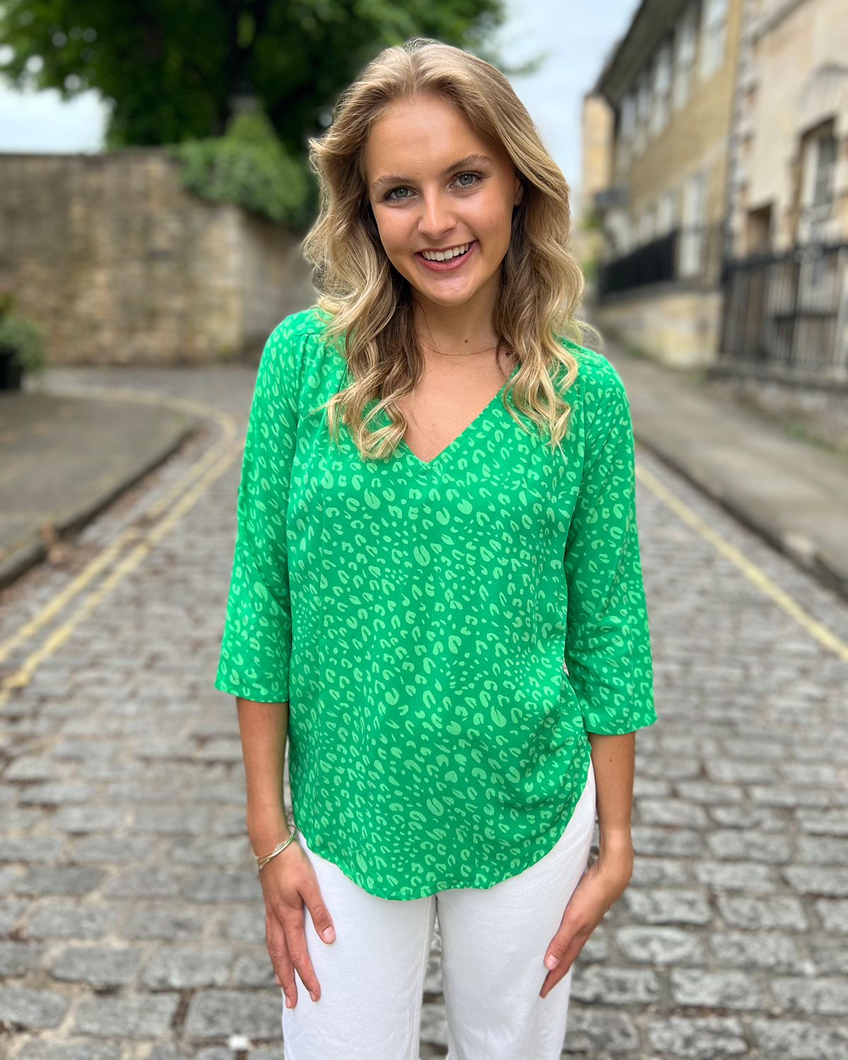Lizzie Top - Green Petal