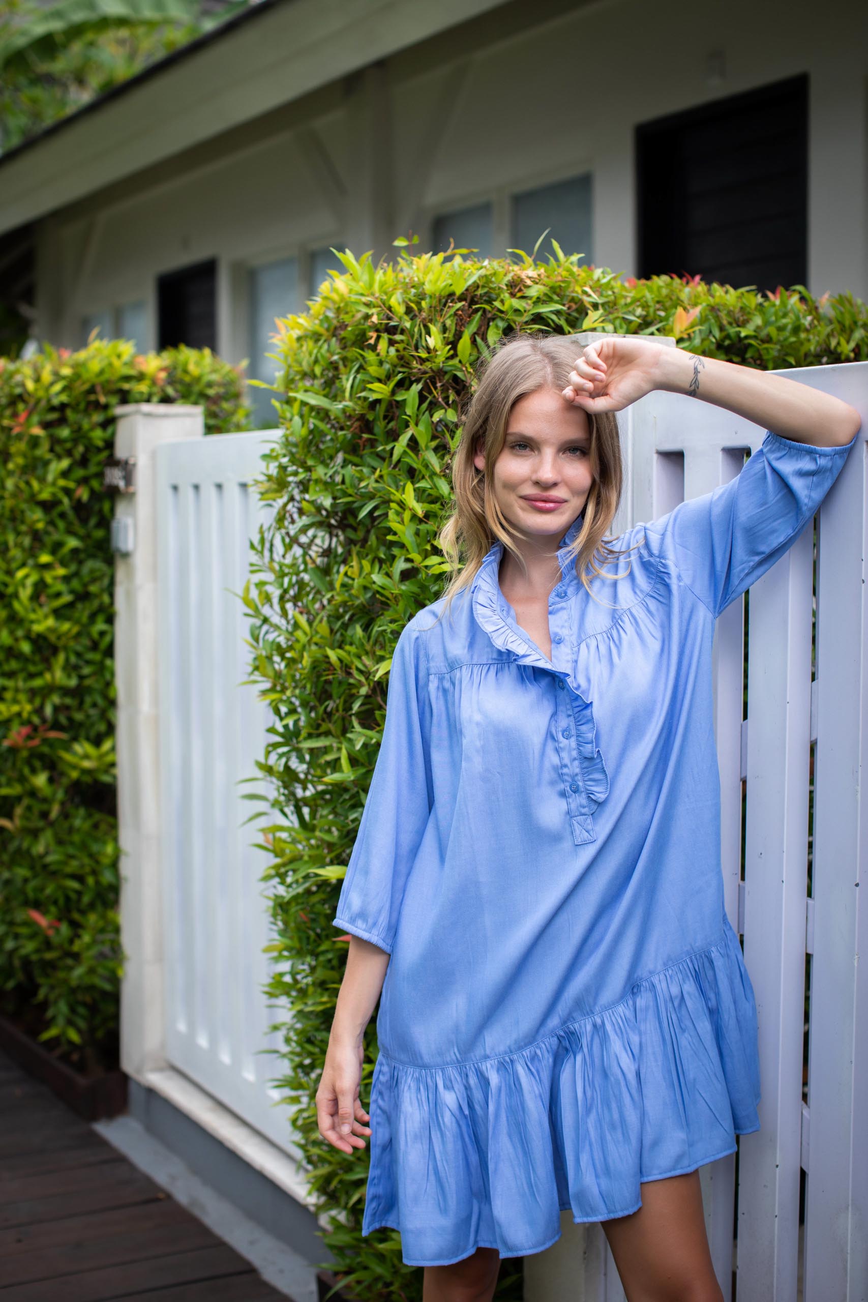 Dora Dress - Denim Blue