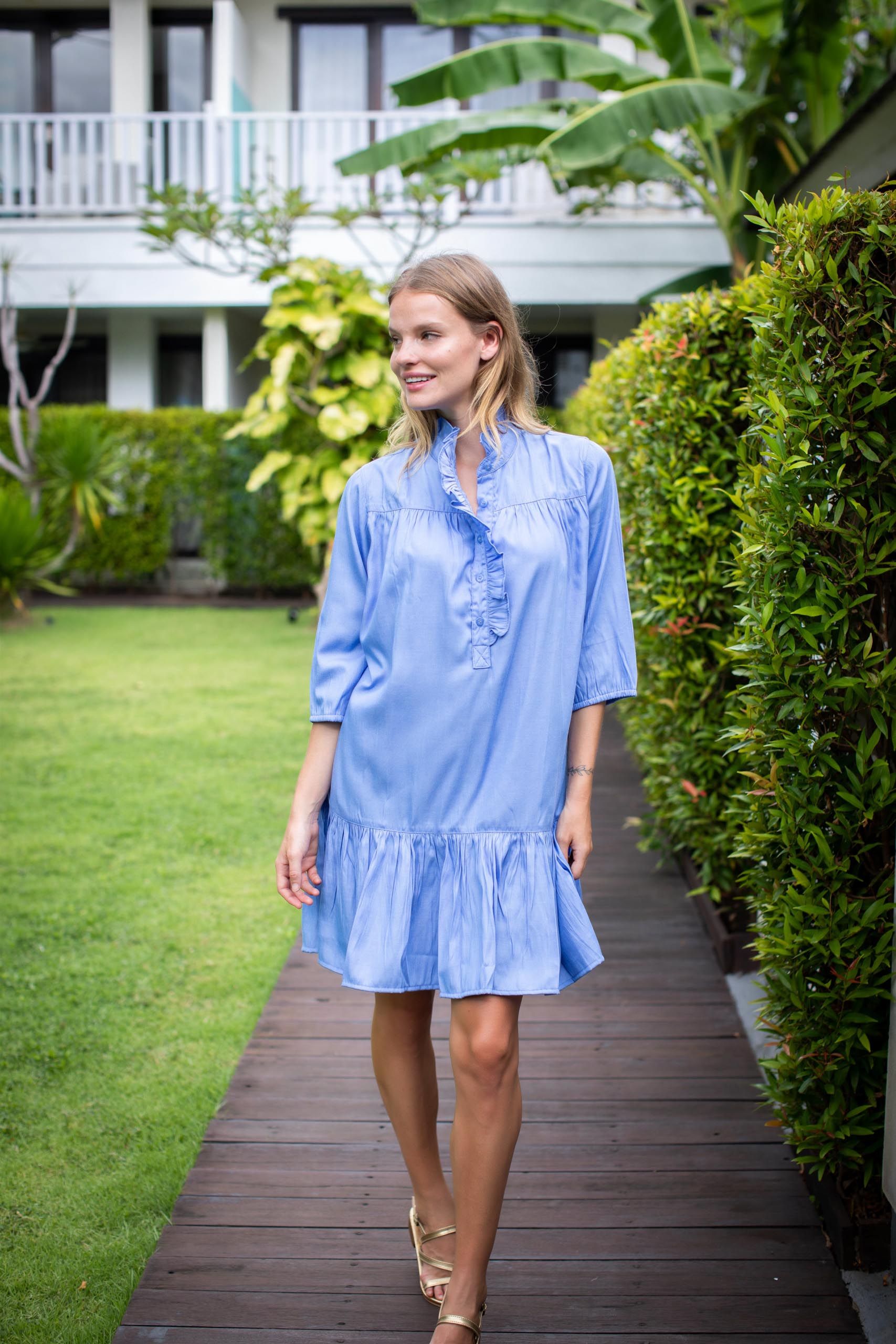 Dora Dress - Denim Blue