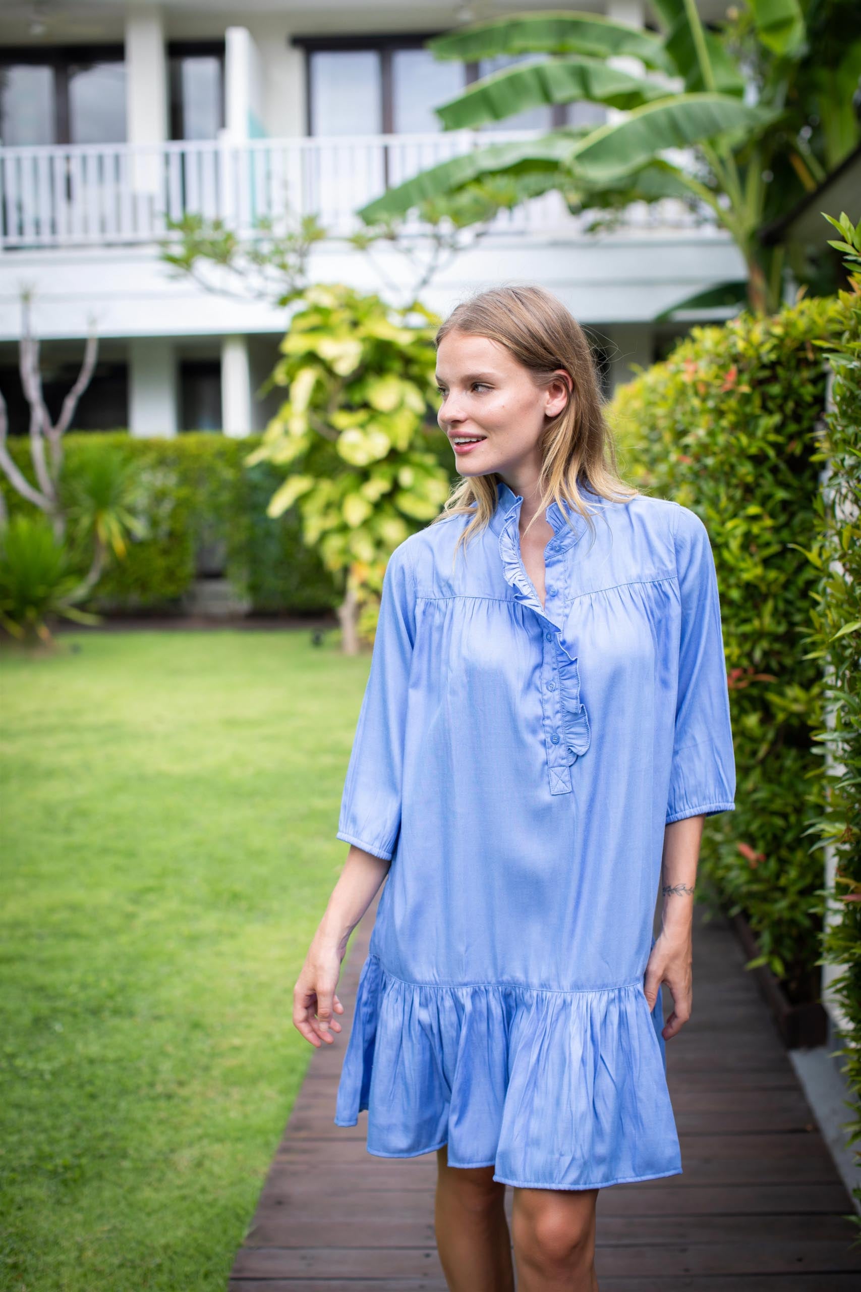Dora Dress - Denim Blue