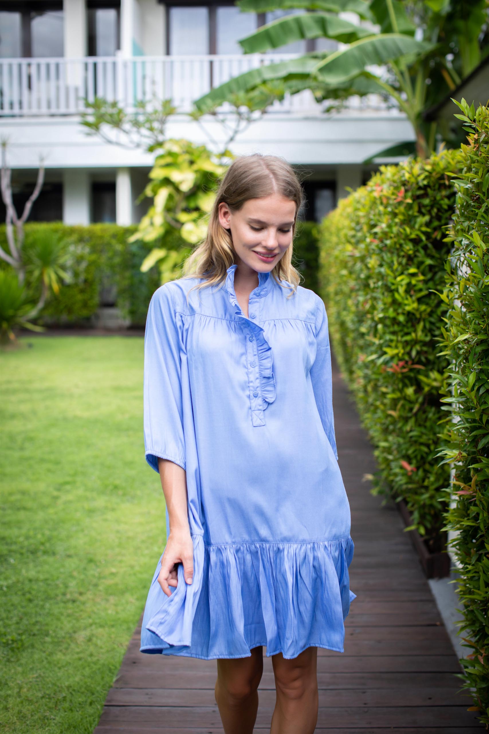 Dora Dress - Denim Blue