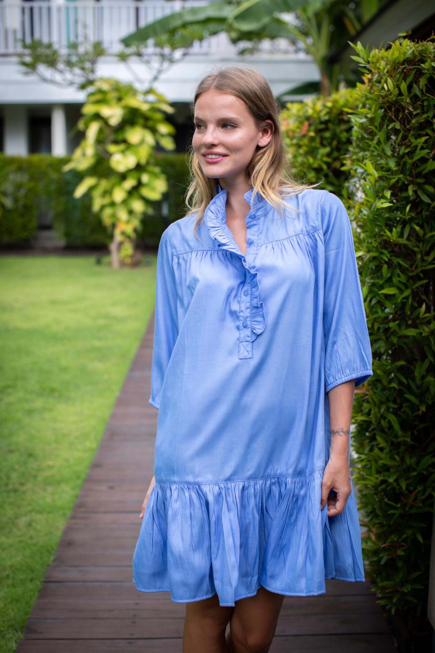 Dora Dress - Denim Blue