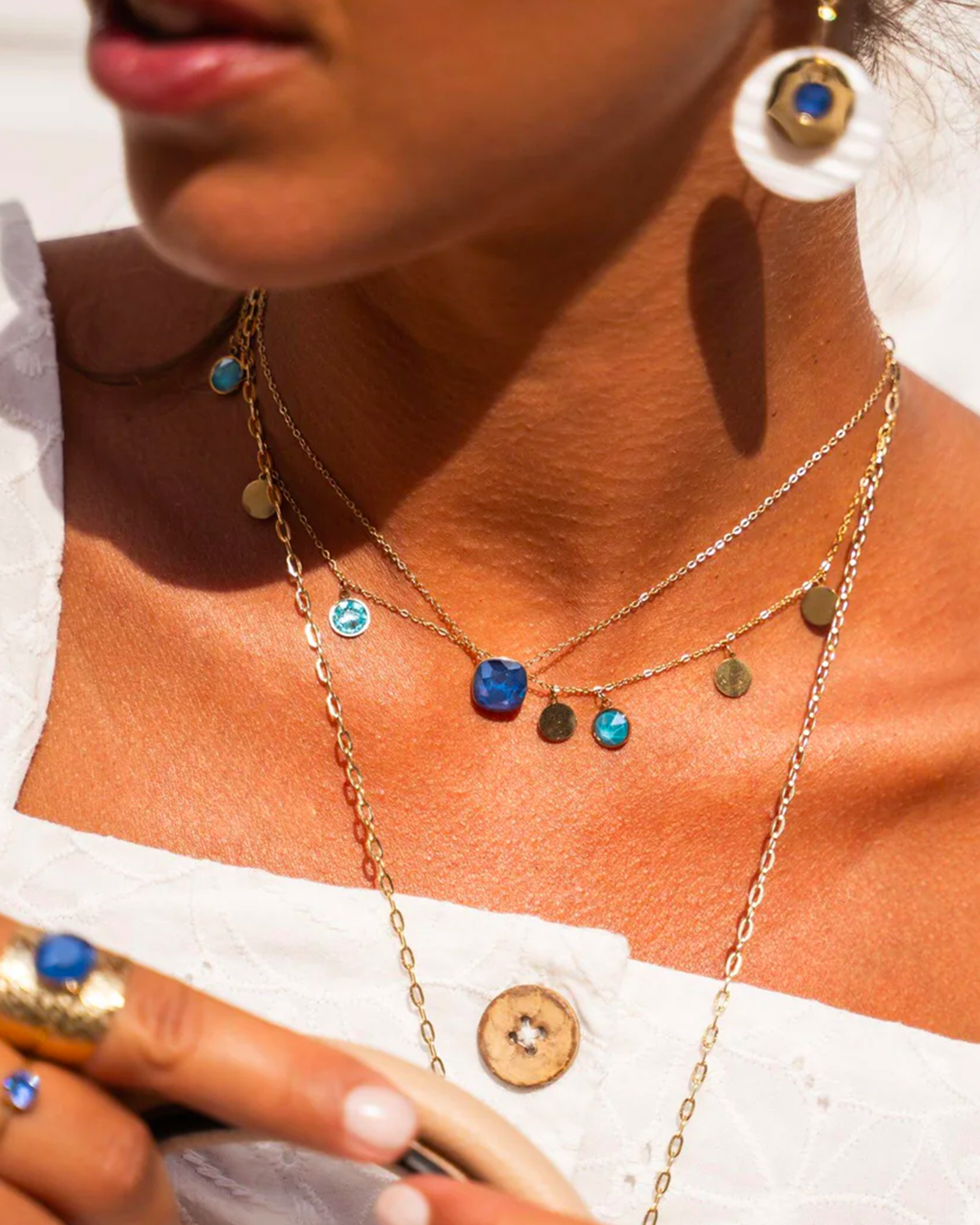 Biarritz - Necklace - Square Drop