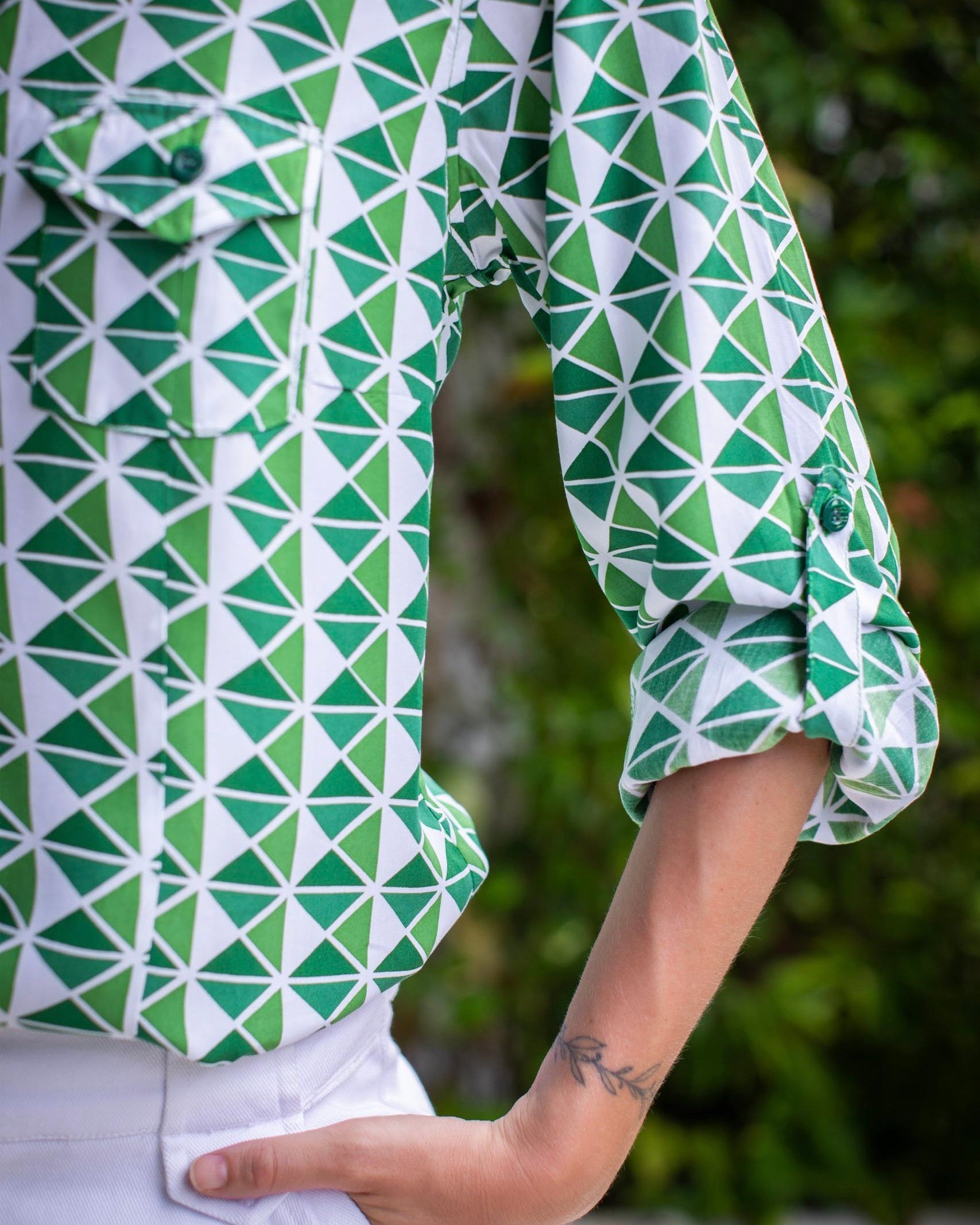 Firenze Shirt - Green Triangle