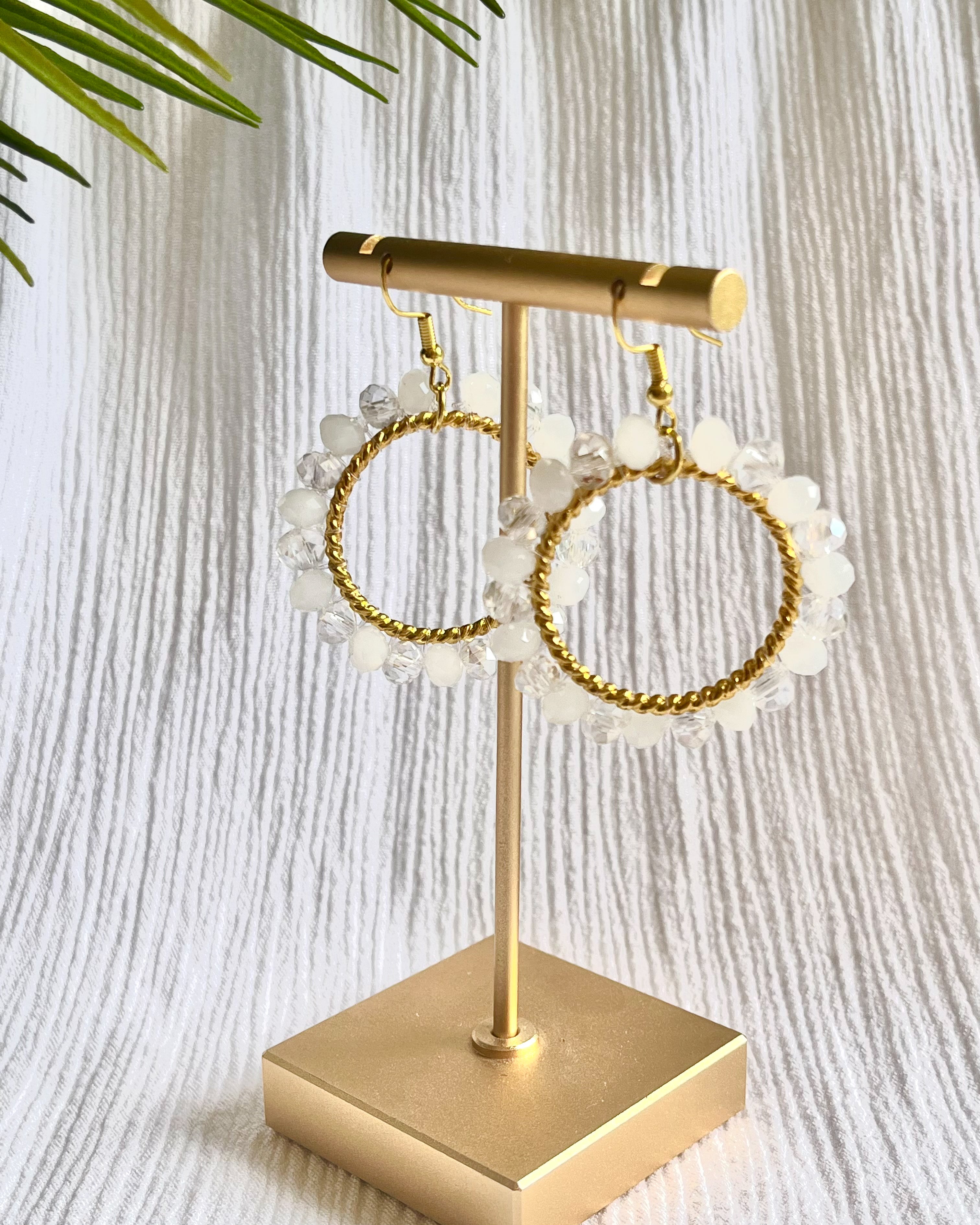 Bali Crystal Hoop Earrings - Orbis