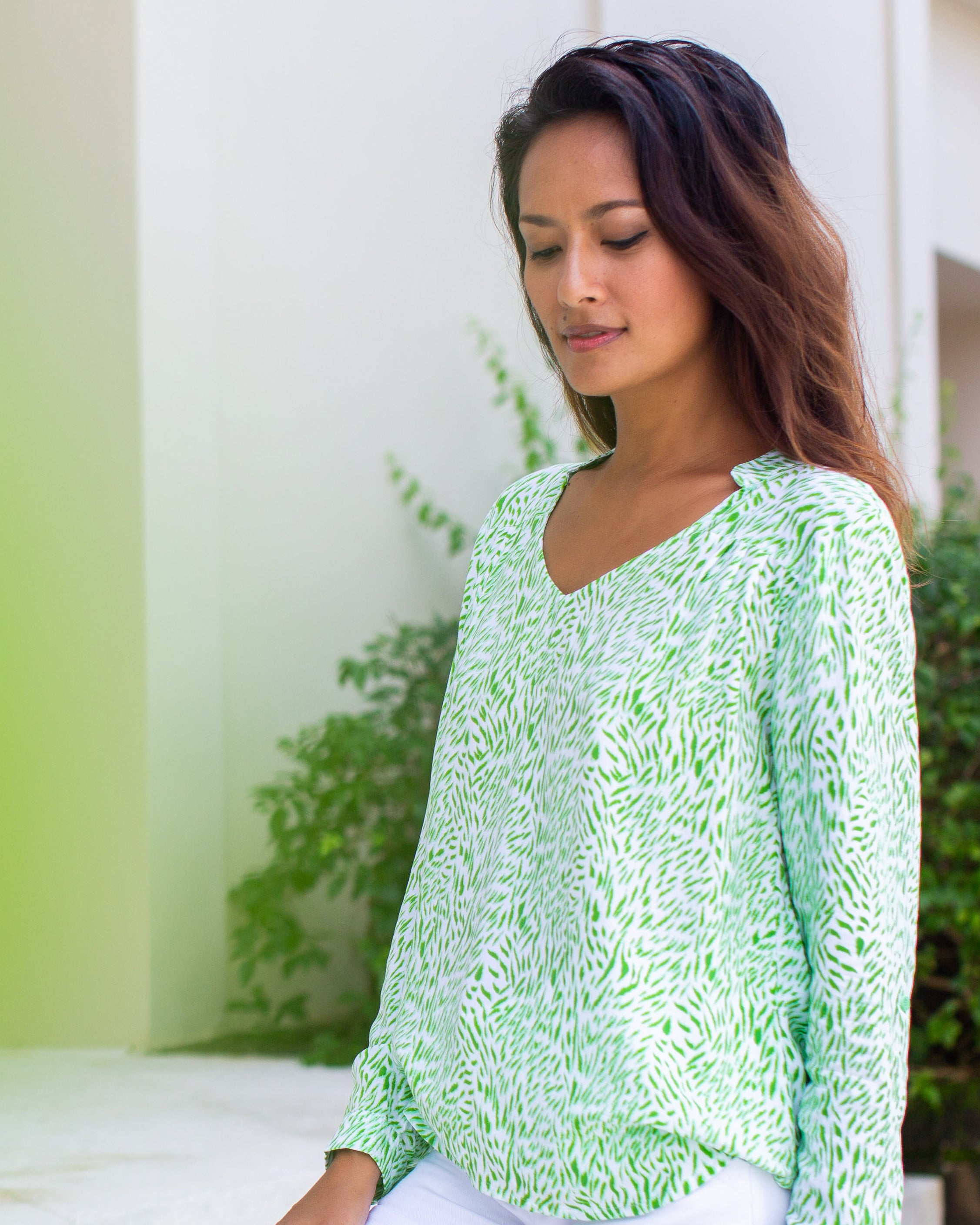 Tilly Top - Small Green Tiger