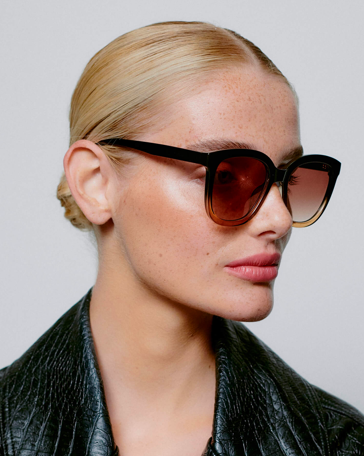 Billy Sunglasses - Black/Brown Transparent