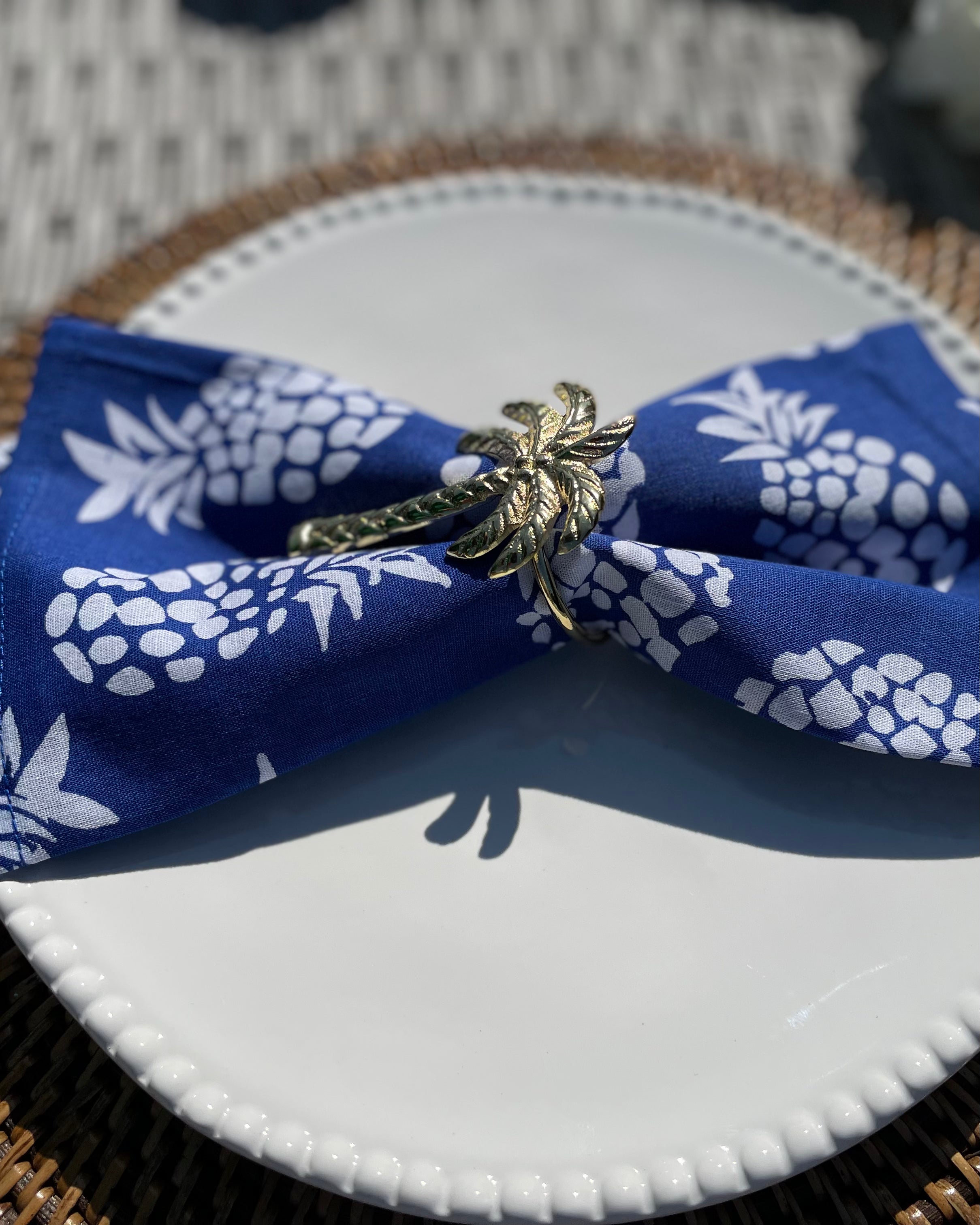 Napkins - Blue Pineapple (Set of 4)