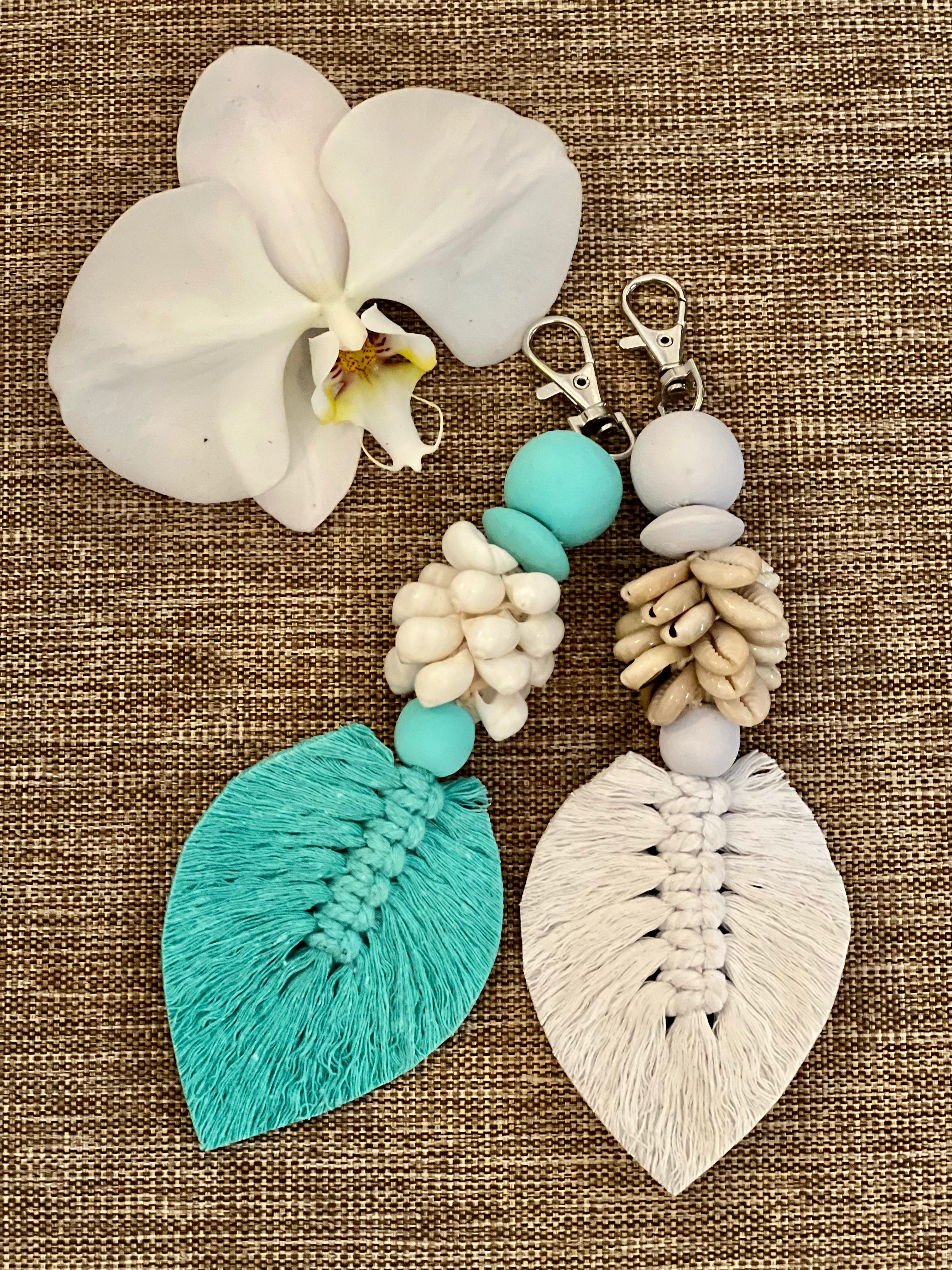 Turquoise Shell Keyring