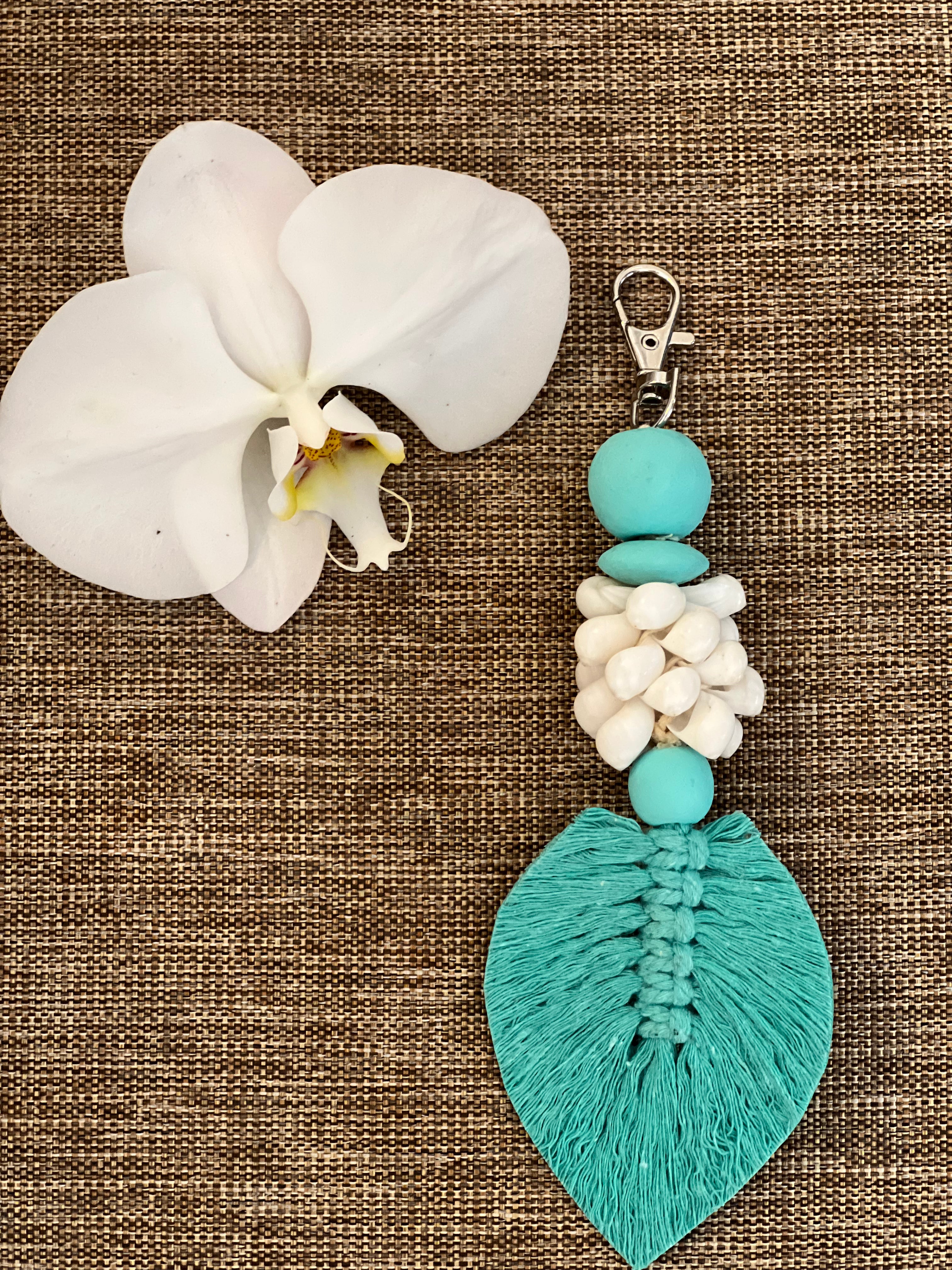 Turquoise Shell Keyring