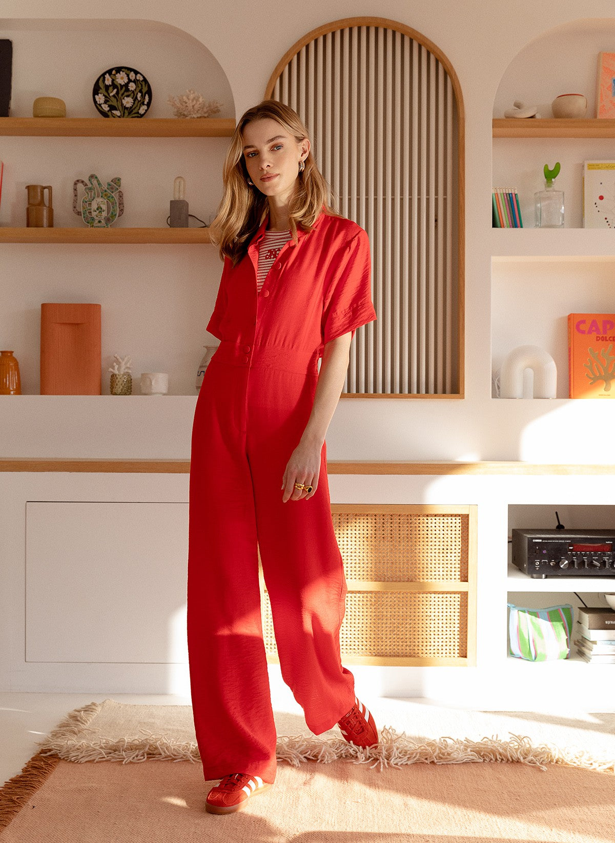 Mindy Shirt Collar Jumpsuit