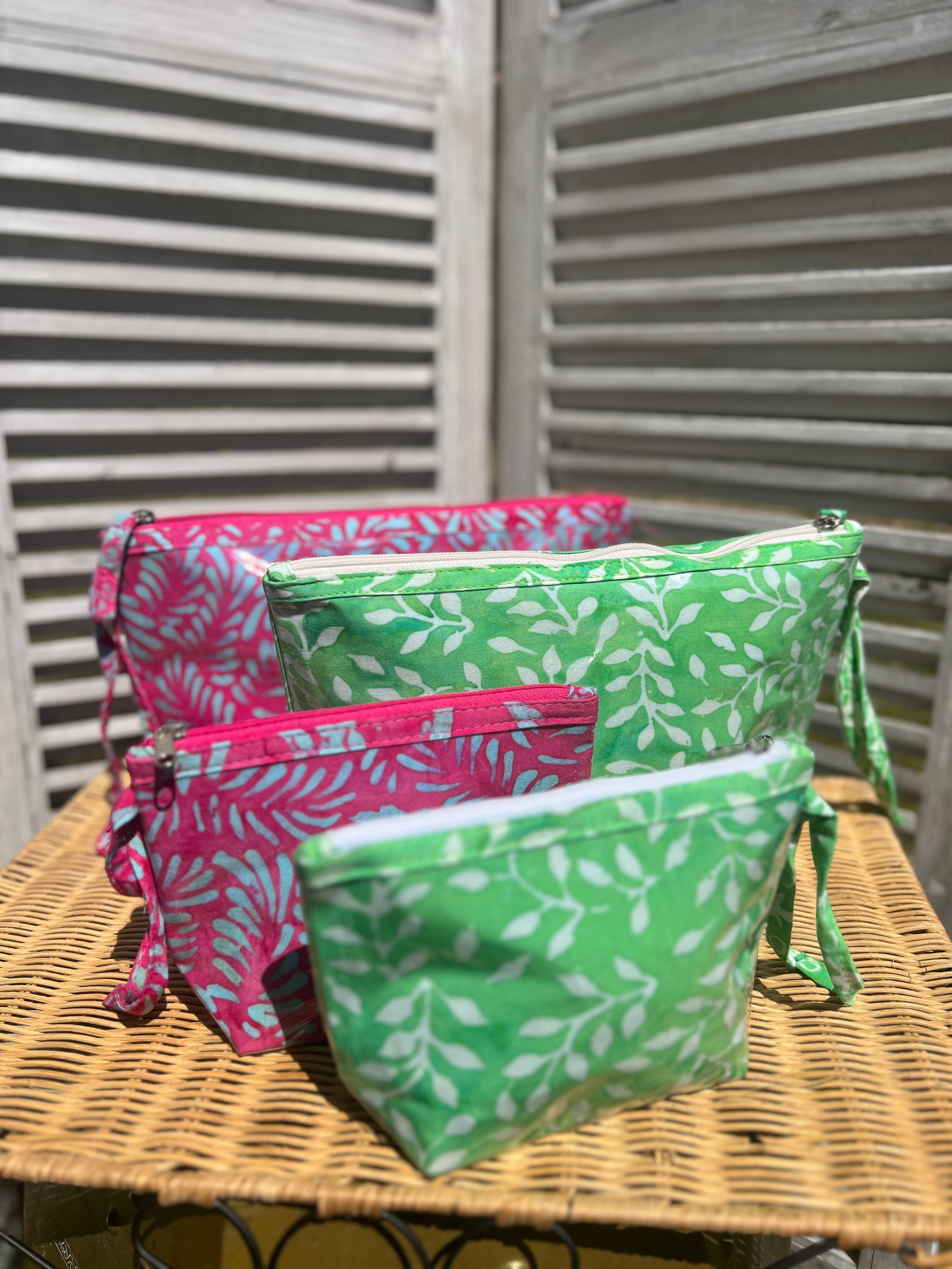 Pink Batik Cosmetic Pouch