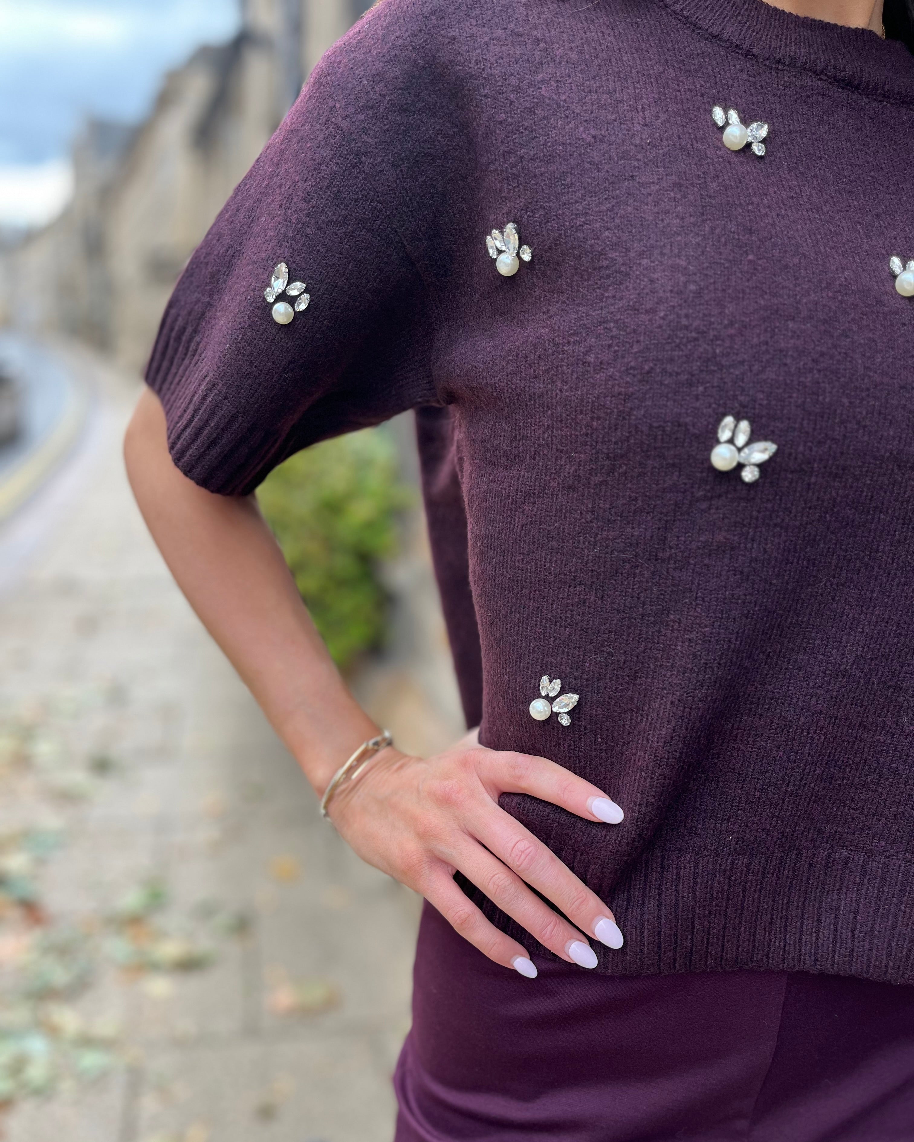 Nelida Knit - Wine