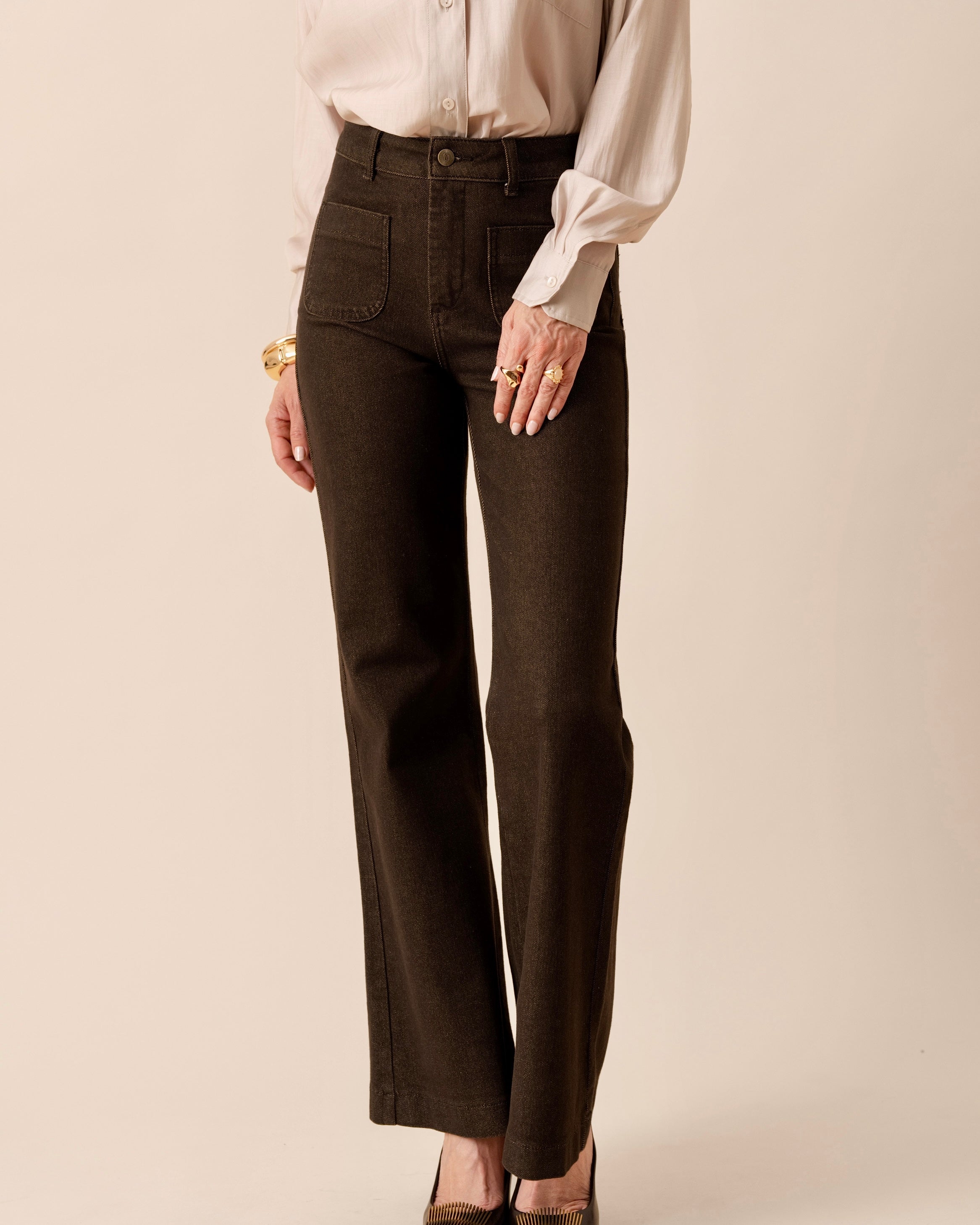 Alma Jeans - Brown Denim