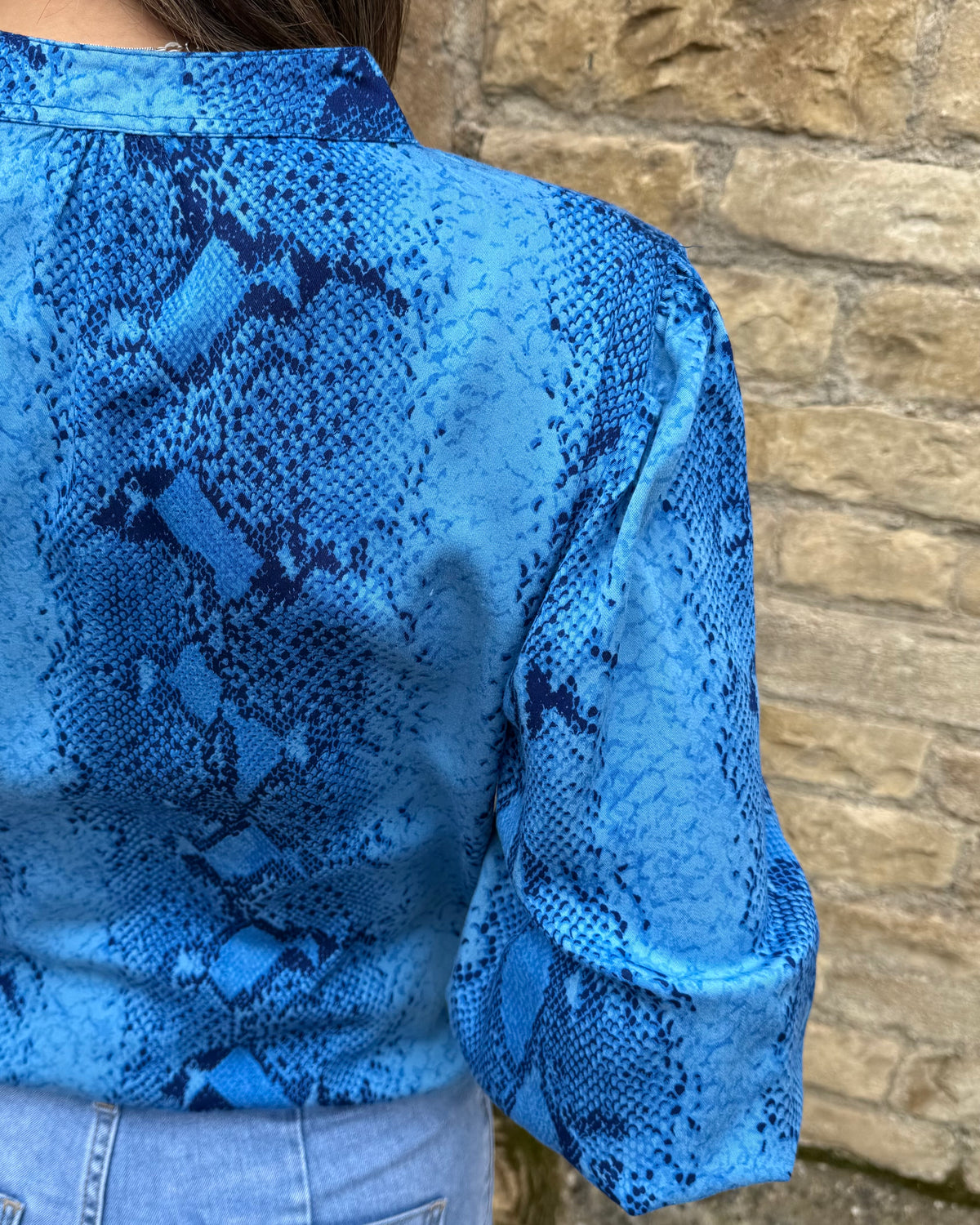 Molly Top - Insignia Blue Snakeskin
