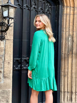 Carmel Dress - Bamboo Satin Fern Green