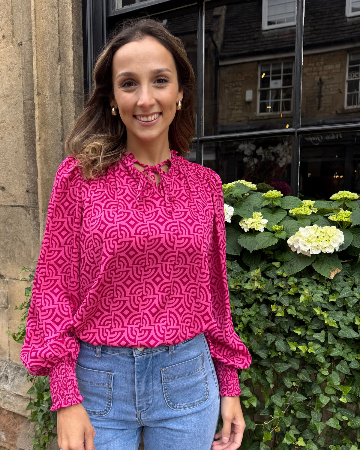 Justine Top - Magenta Large Maze