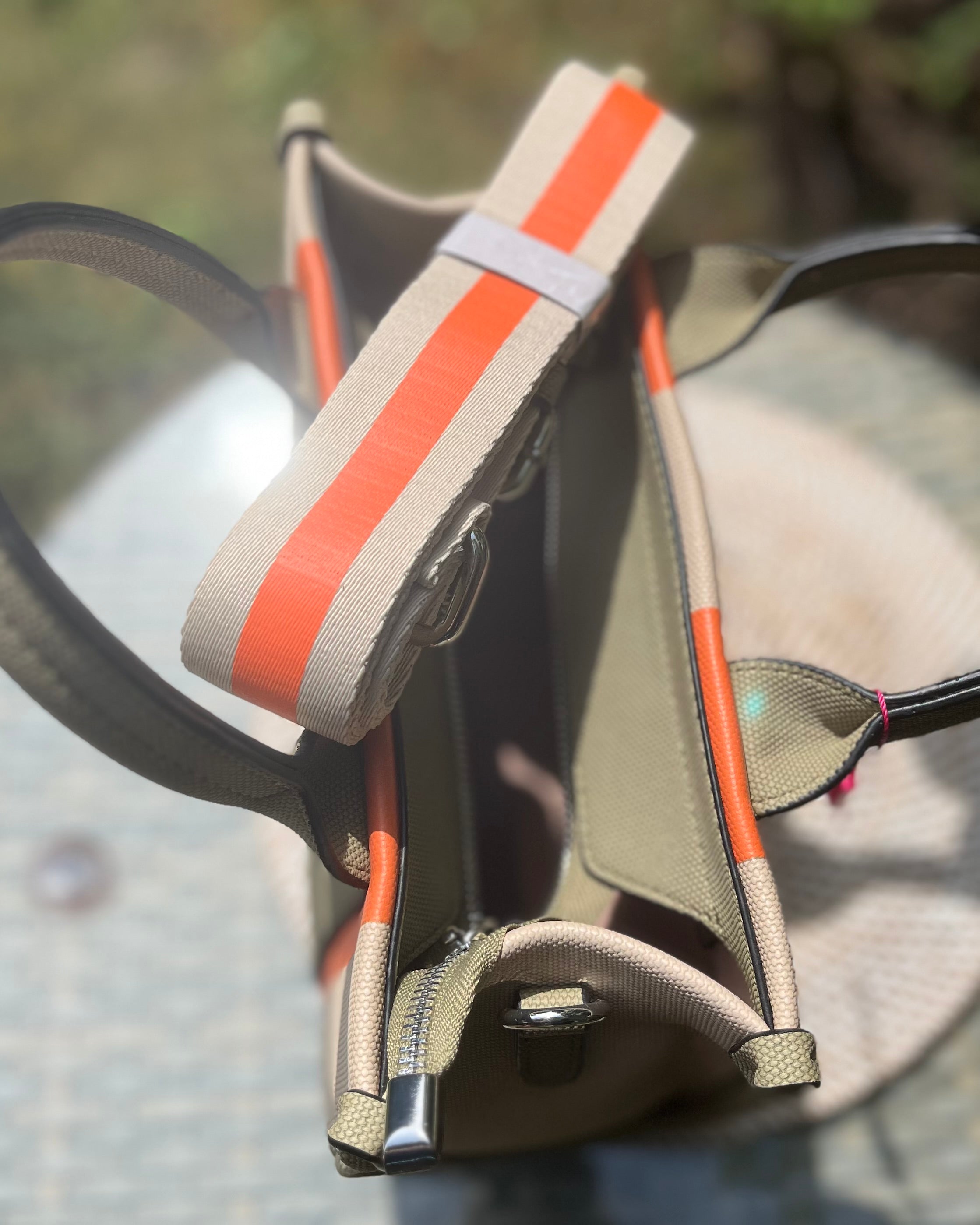 Raya Handbag - Orange Stripe