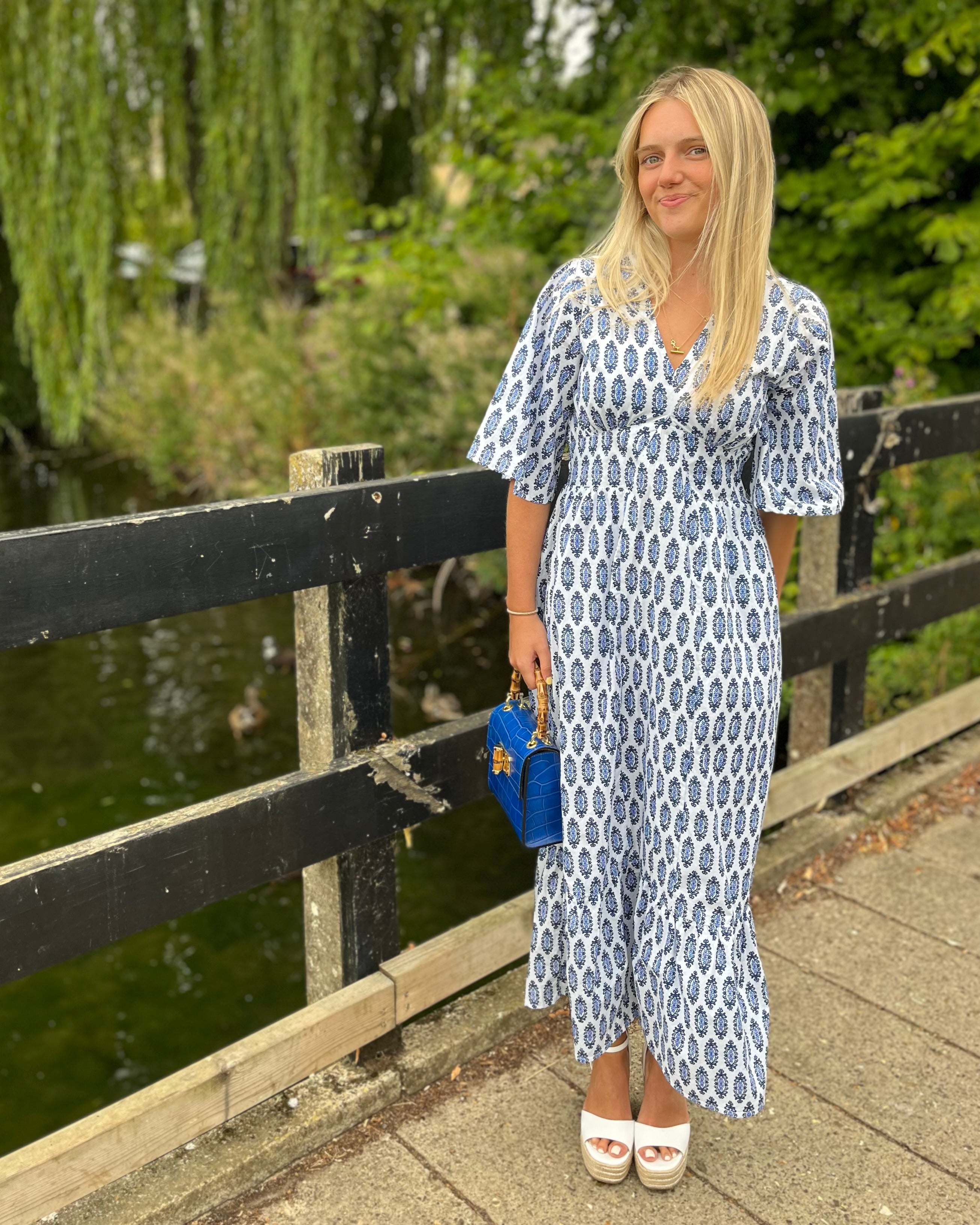 Willa - Navy Paisley Cotton