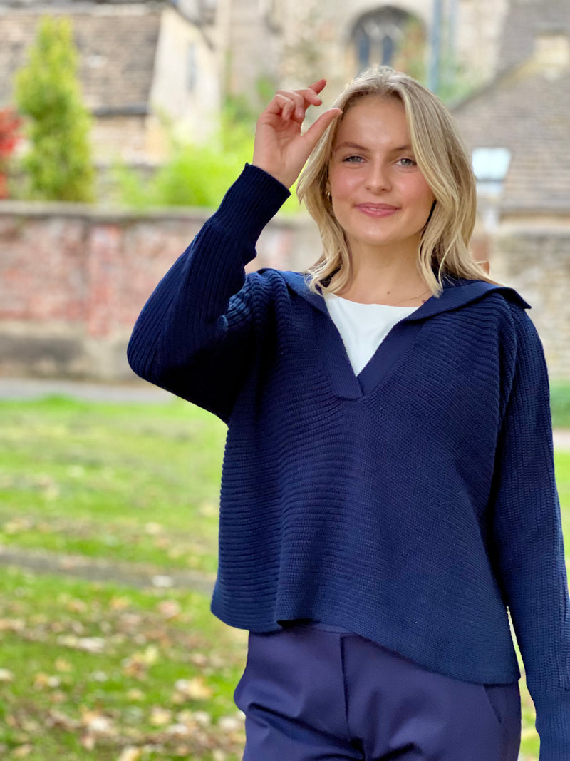 Vecouly Collared Knit - Marine