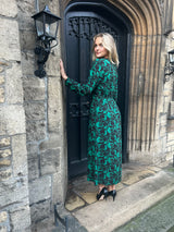 Oulia Printed Dress - Green