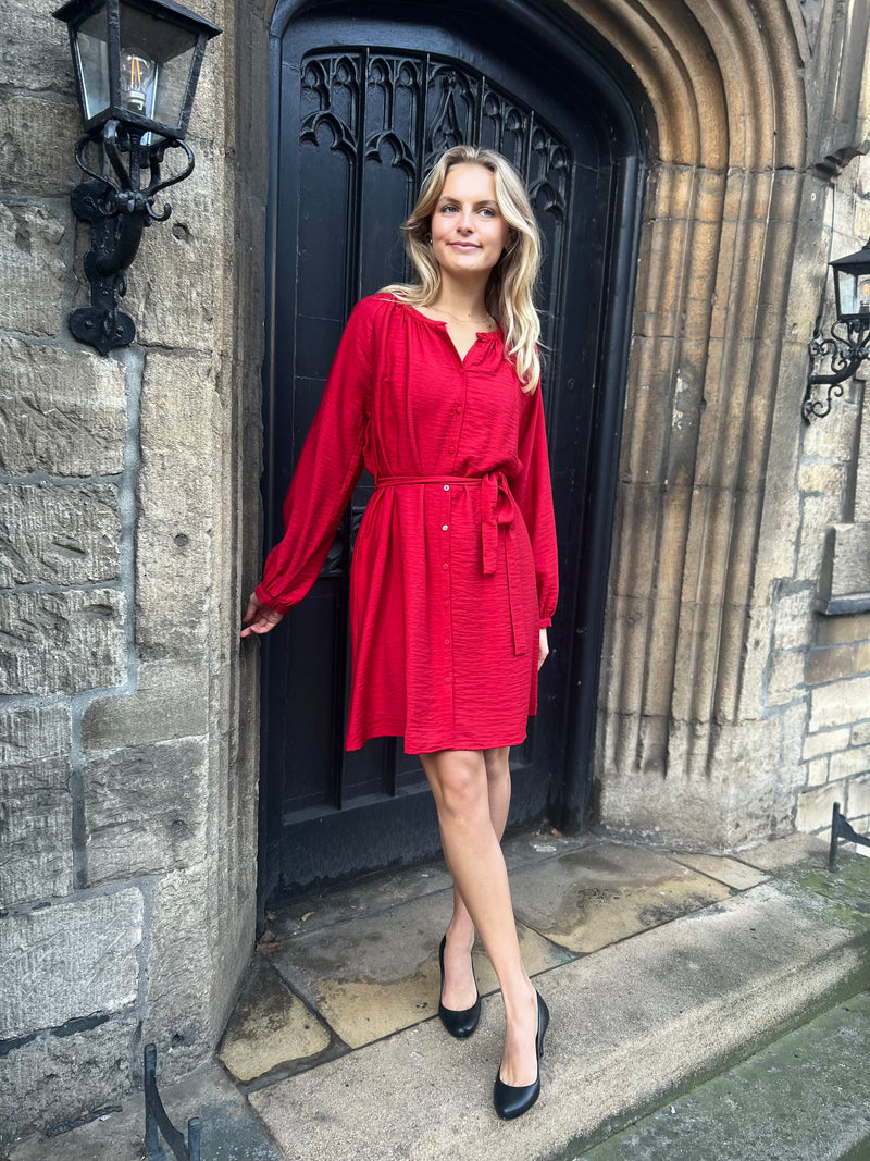 Misselia Dress - Cerise