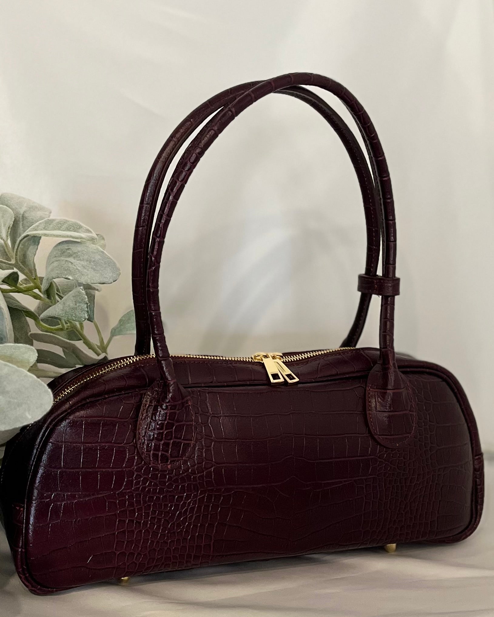 Dolce Bag - Burgundy Croc