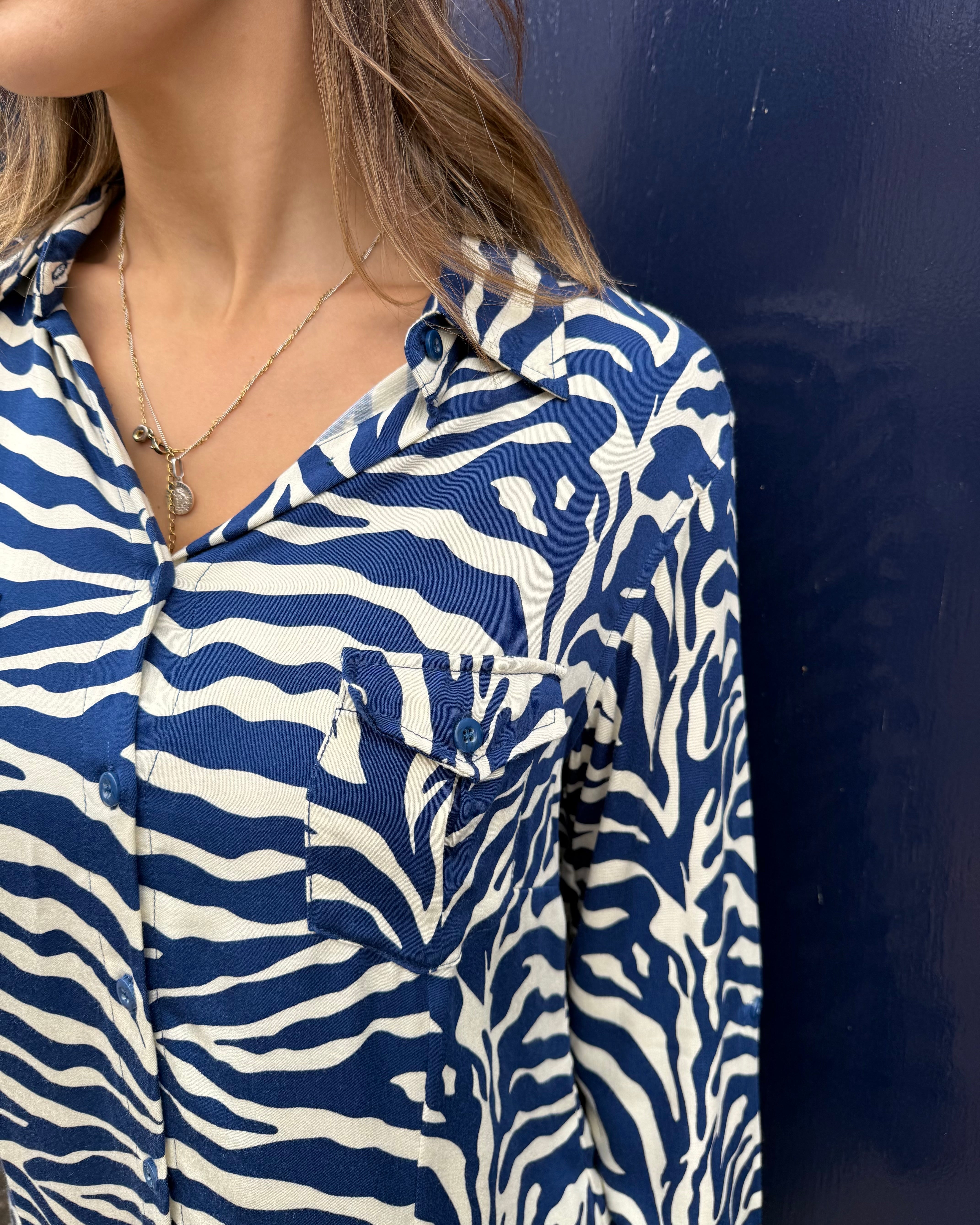 Firenze - Navy/ Cream Zebra