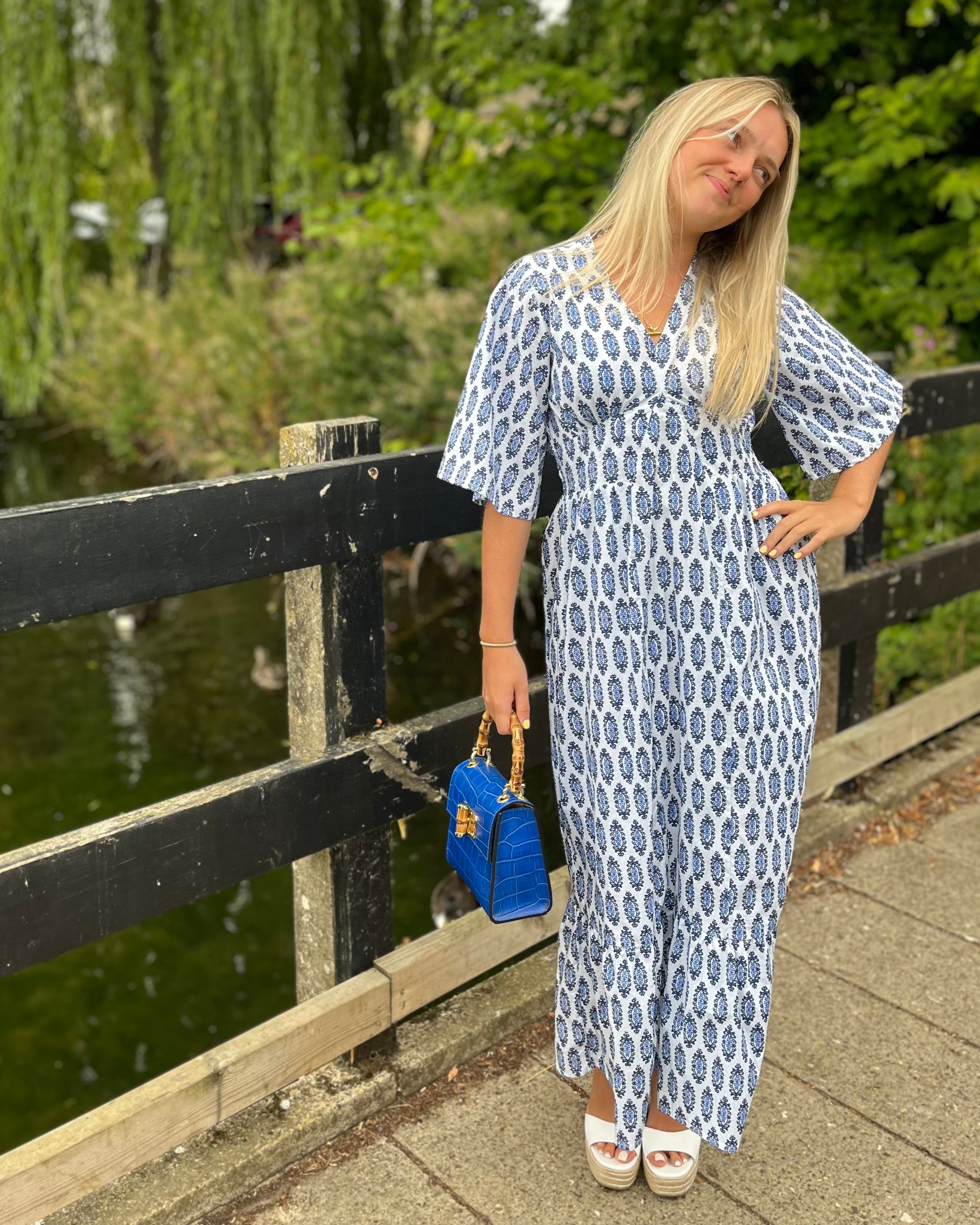 Willa - Navy Paisley Cotton