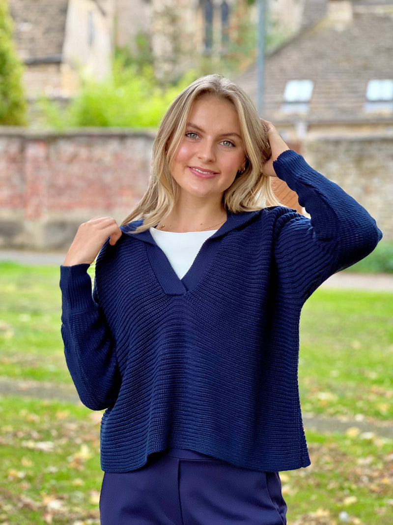 Vecouly Collared Knit - Marine
