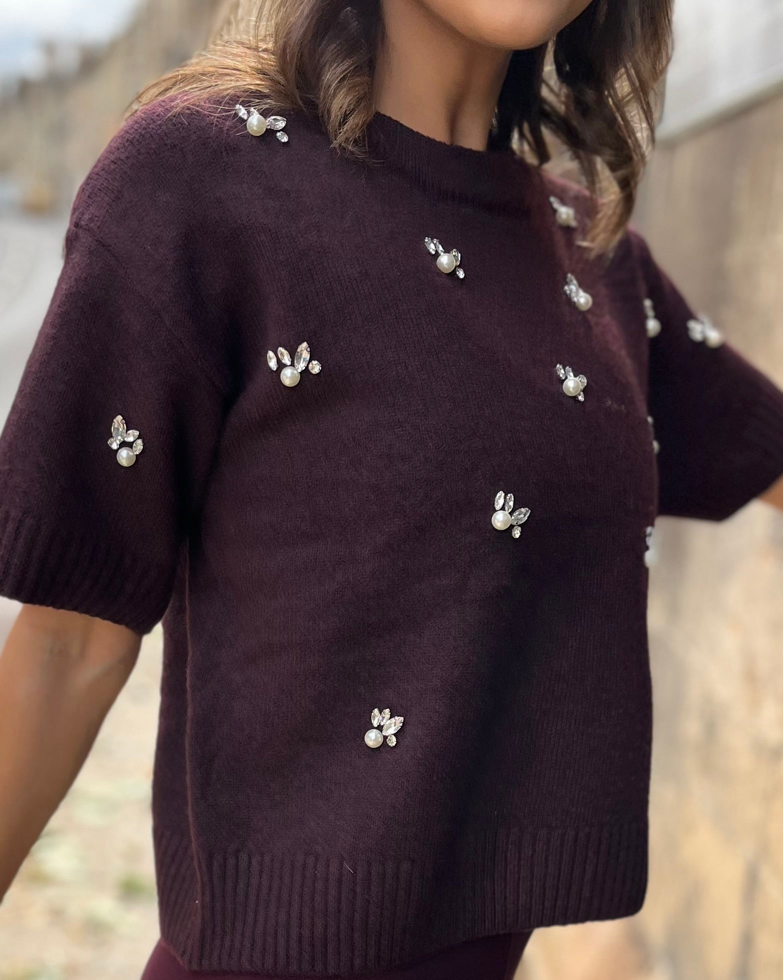 Nelida Knit - Wine