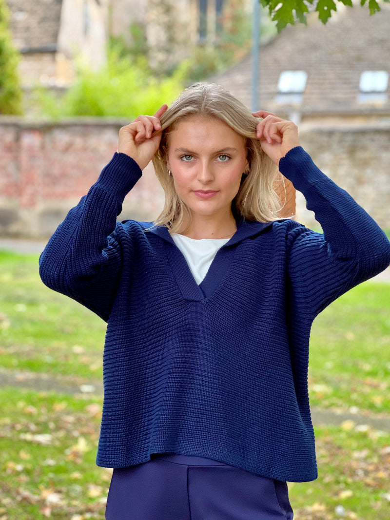 Vecouly Collared Knit - Marine