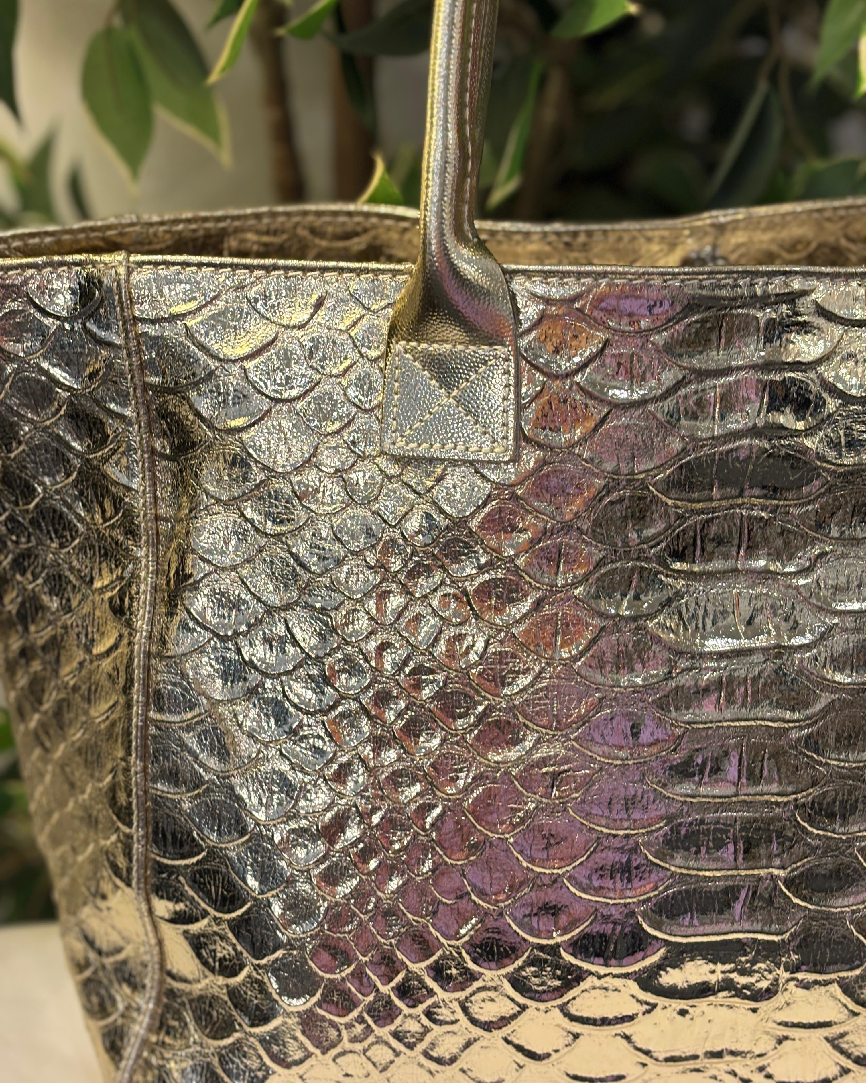 Bolsena Leather Tote - Gold