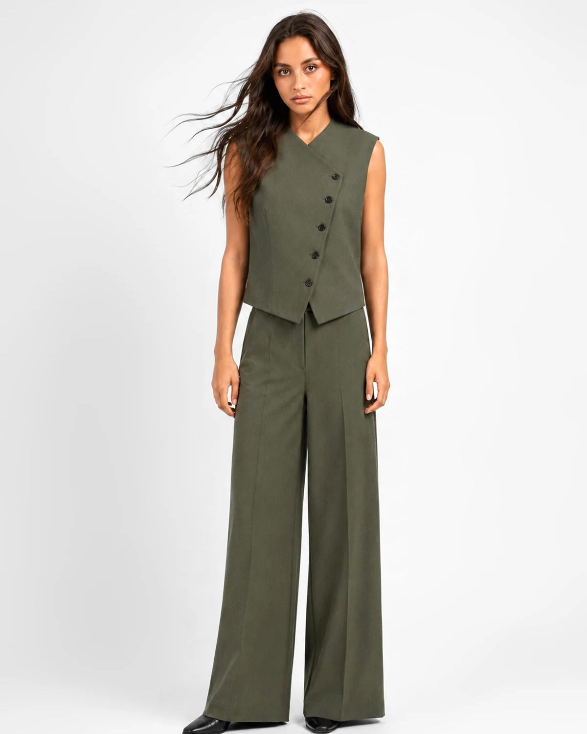 Perliva Trousers - Militaire