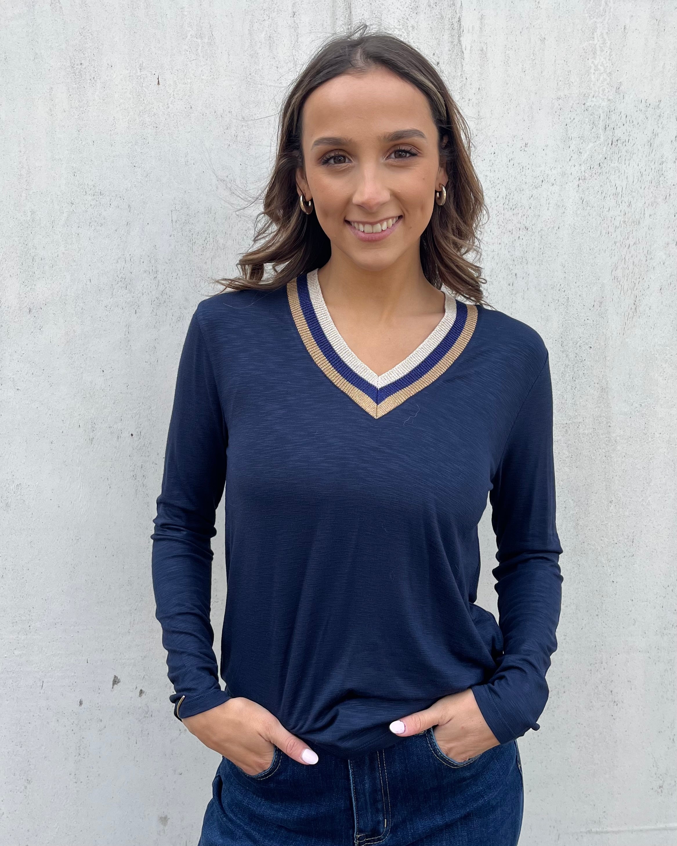 Tongali Top - Navy