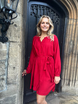 Misselia Dress - Cerise