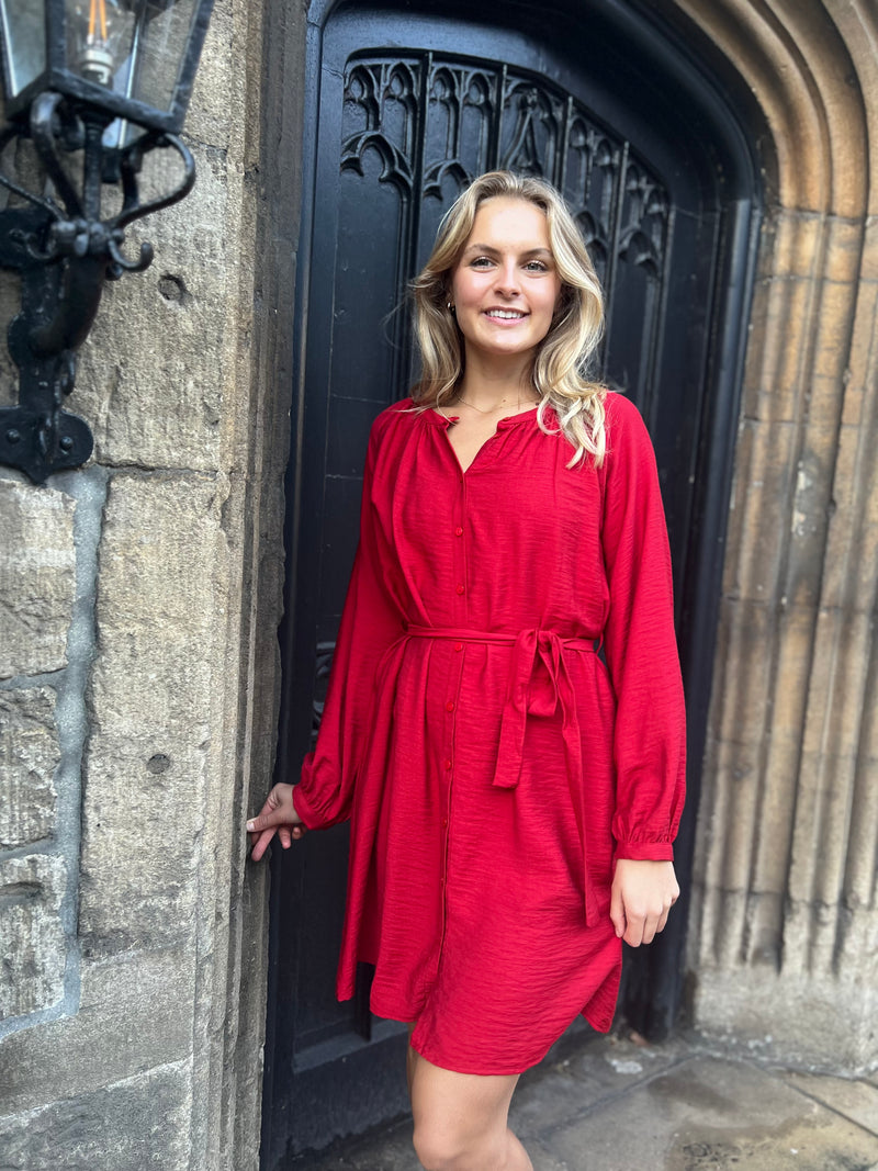 Misselia Dress - Cerise
