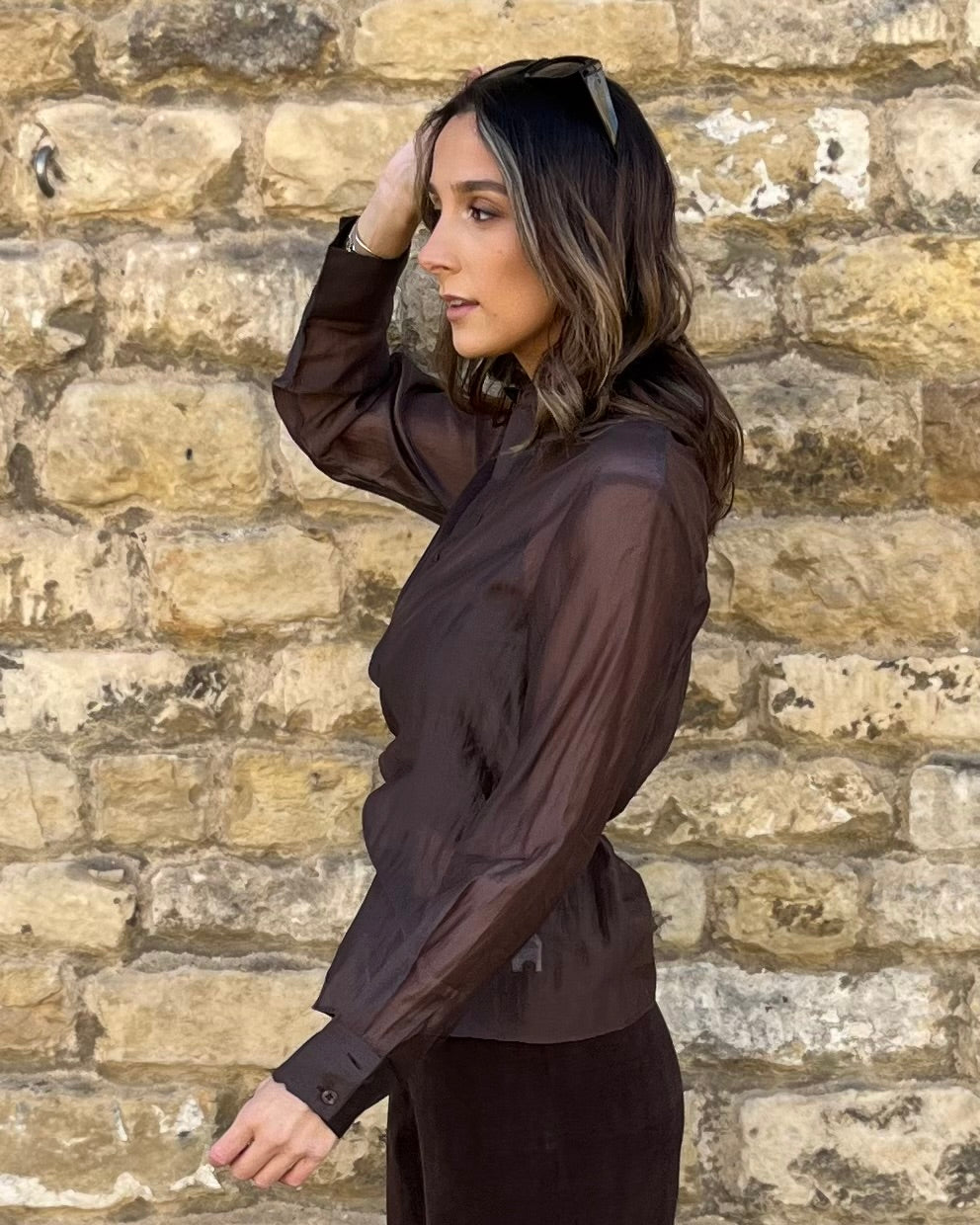 Aima Blouse - Chocolate