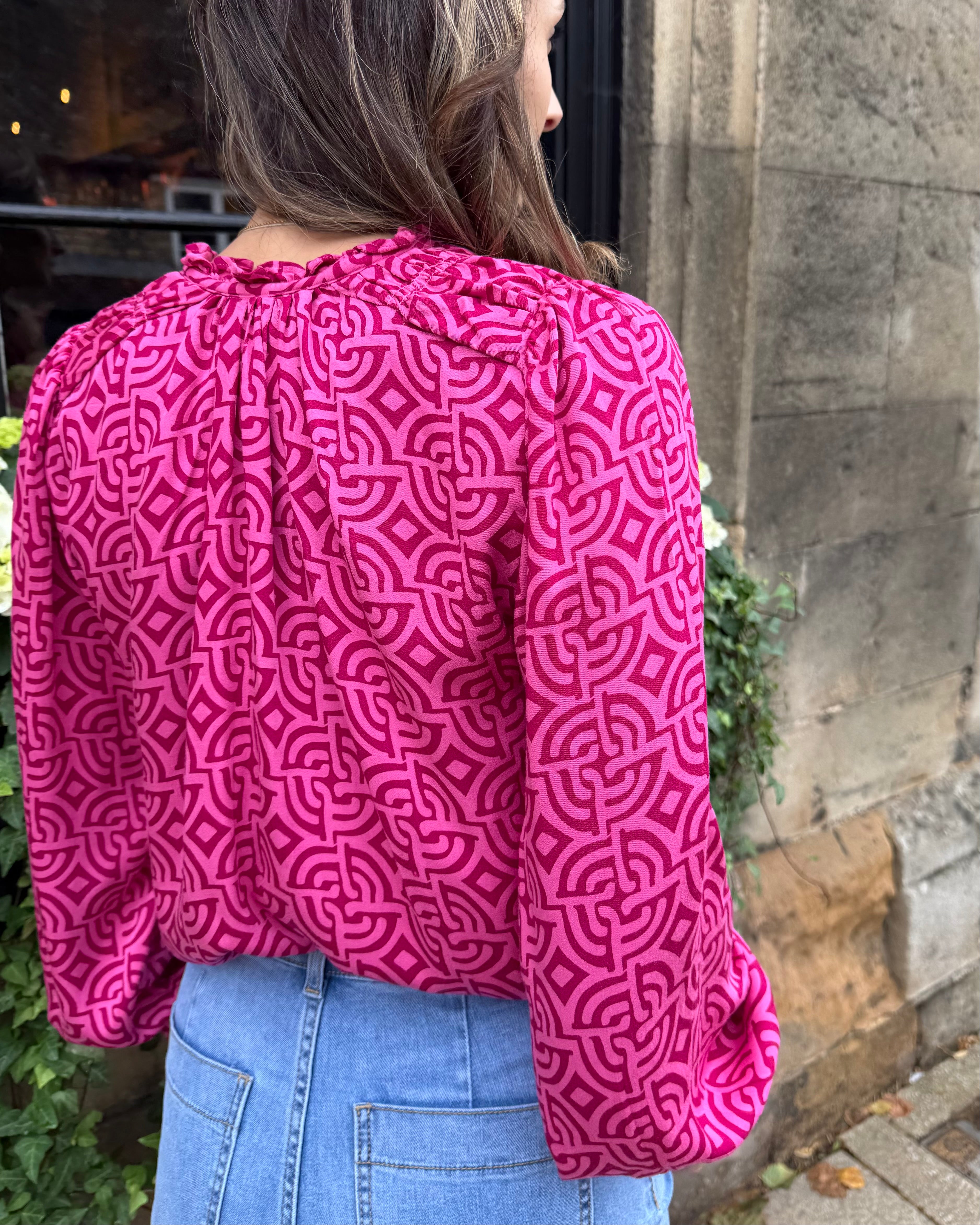 Justine Top - Magenta Large Maze