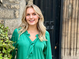 Carmel Dress - Bamboo Satin Fern Green