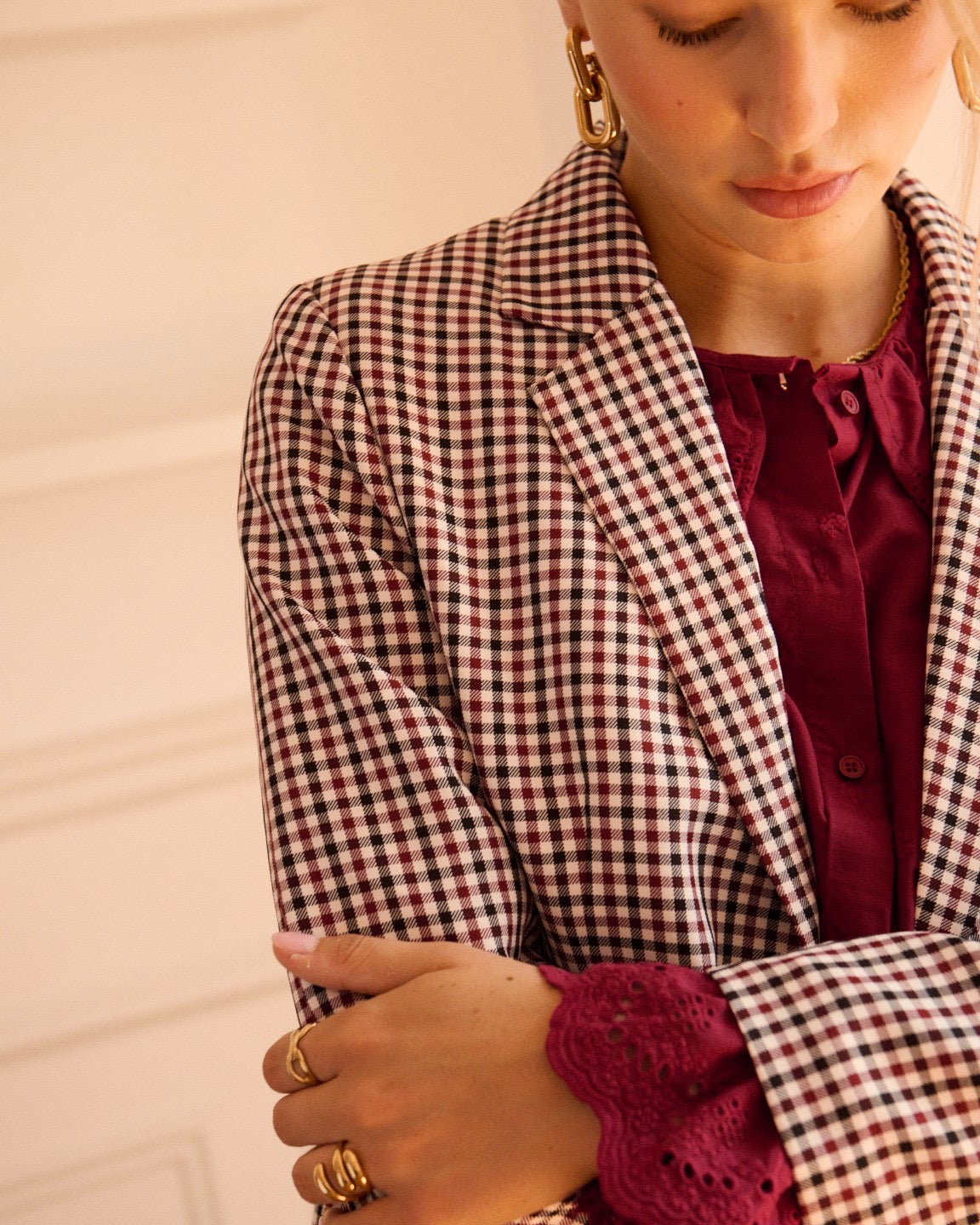Gisele Check Blazer