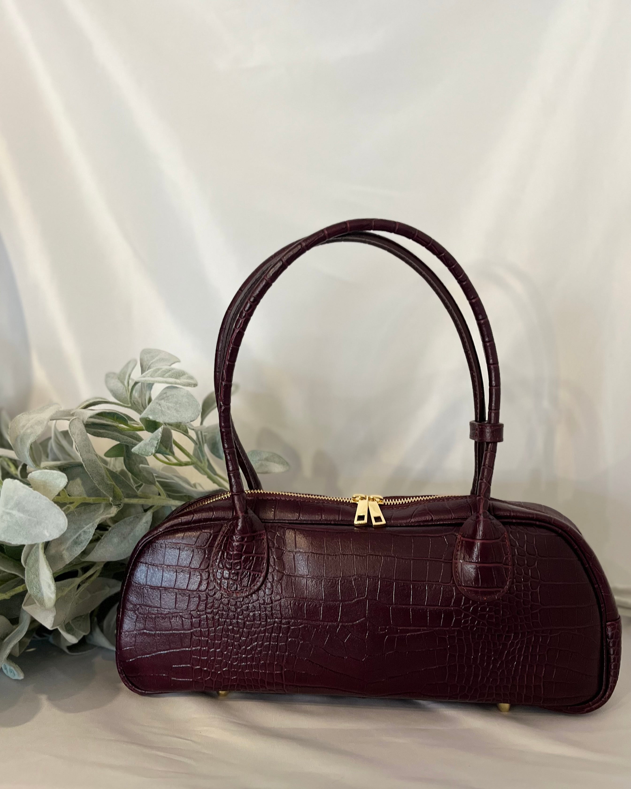 Dolce Bag - Burgundy Croc