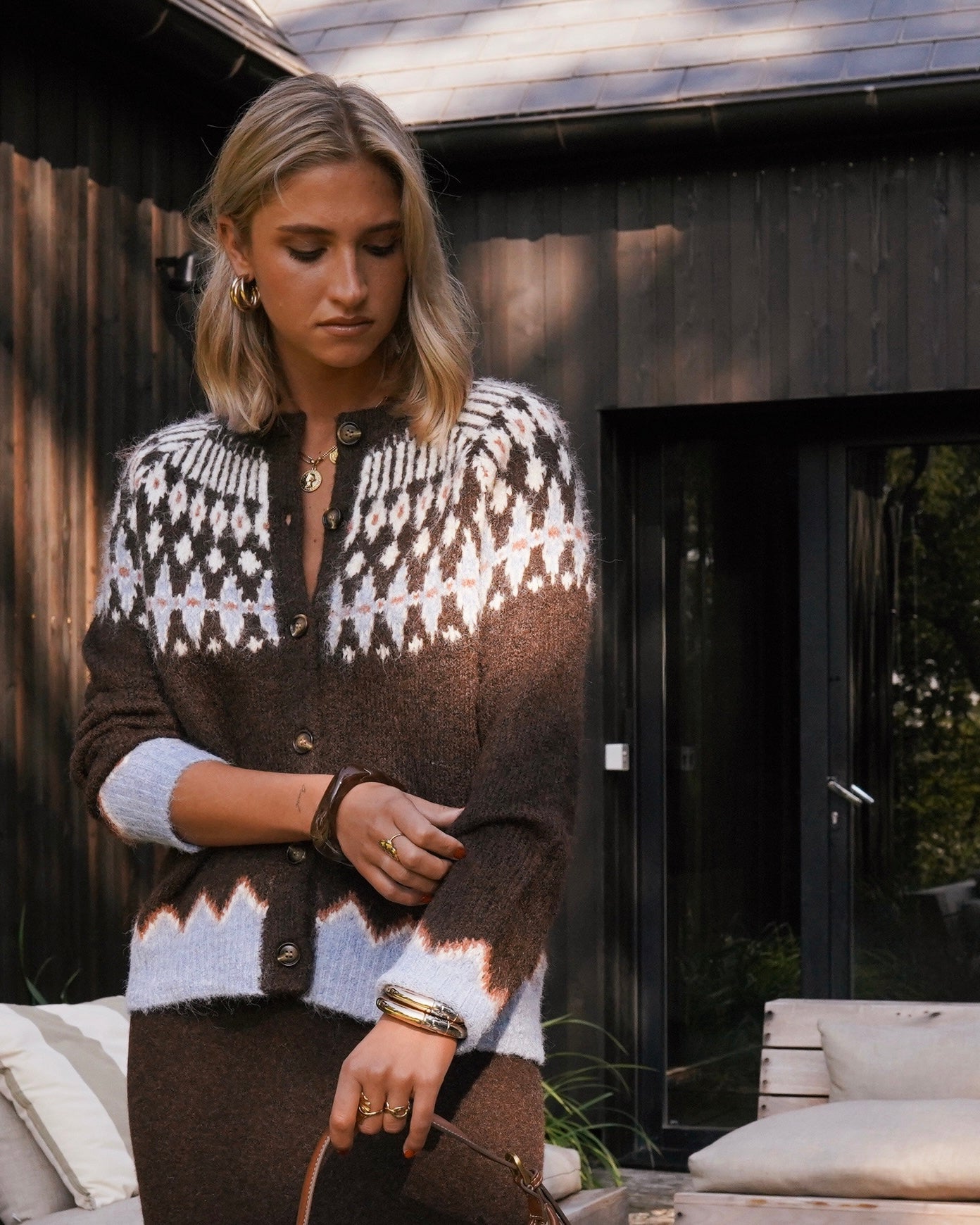 Mirabelle Fairisle Knit - Brown