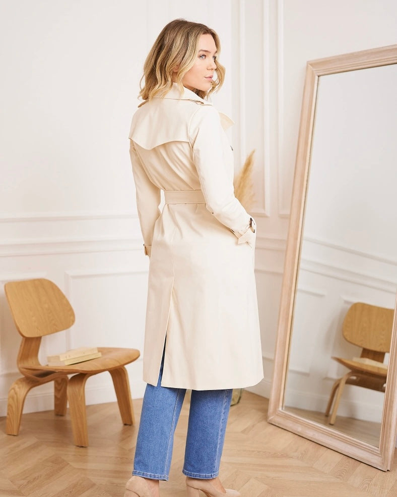 Tia Trench Coat - Ecru